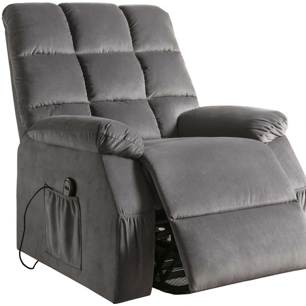 34" Gray Recliners By Homeroots - Image 4