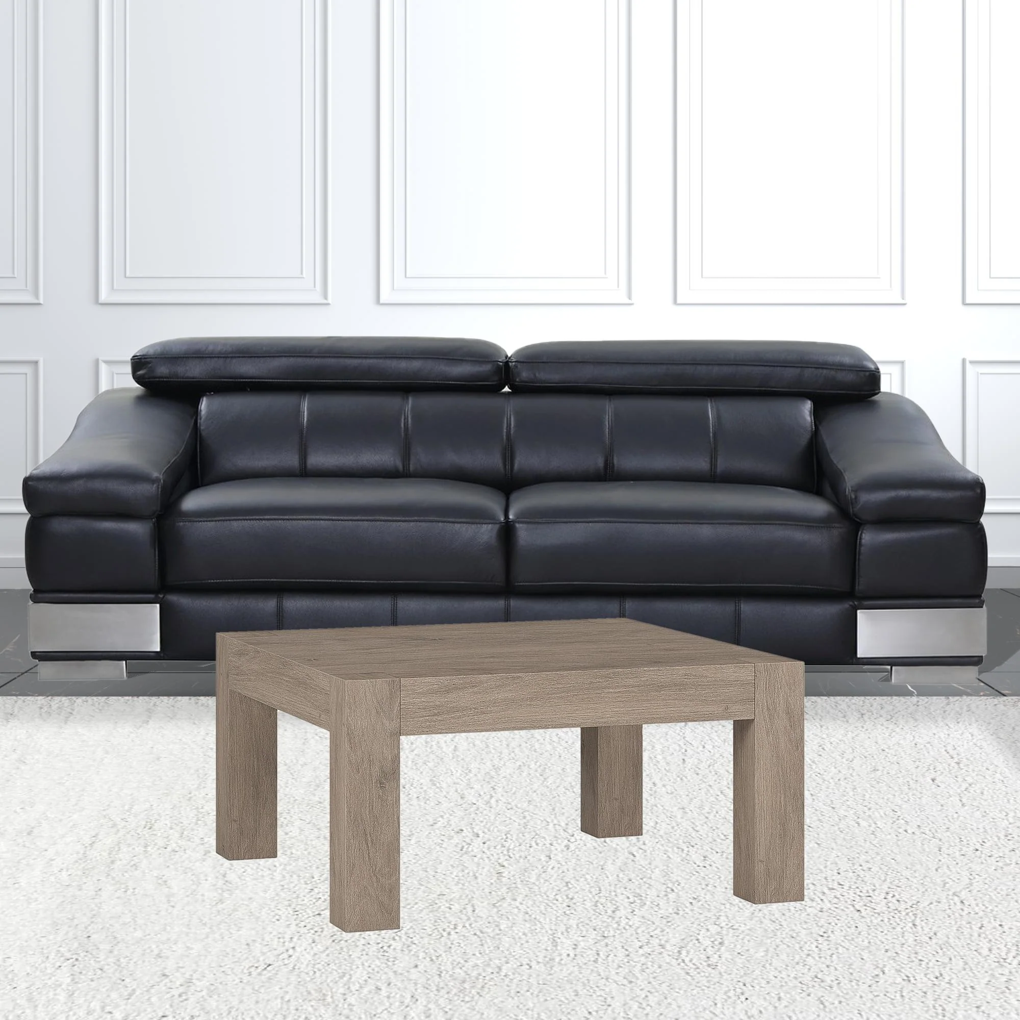 34" Gray Manufactured Wood Square Coffee Table By Homeroots - Image 4