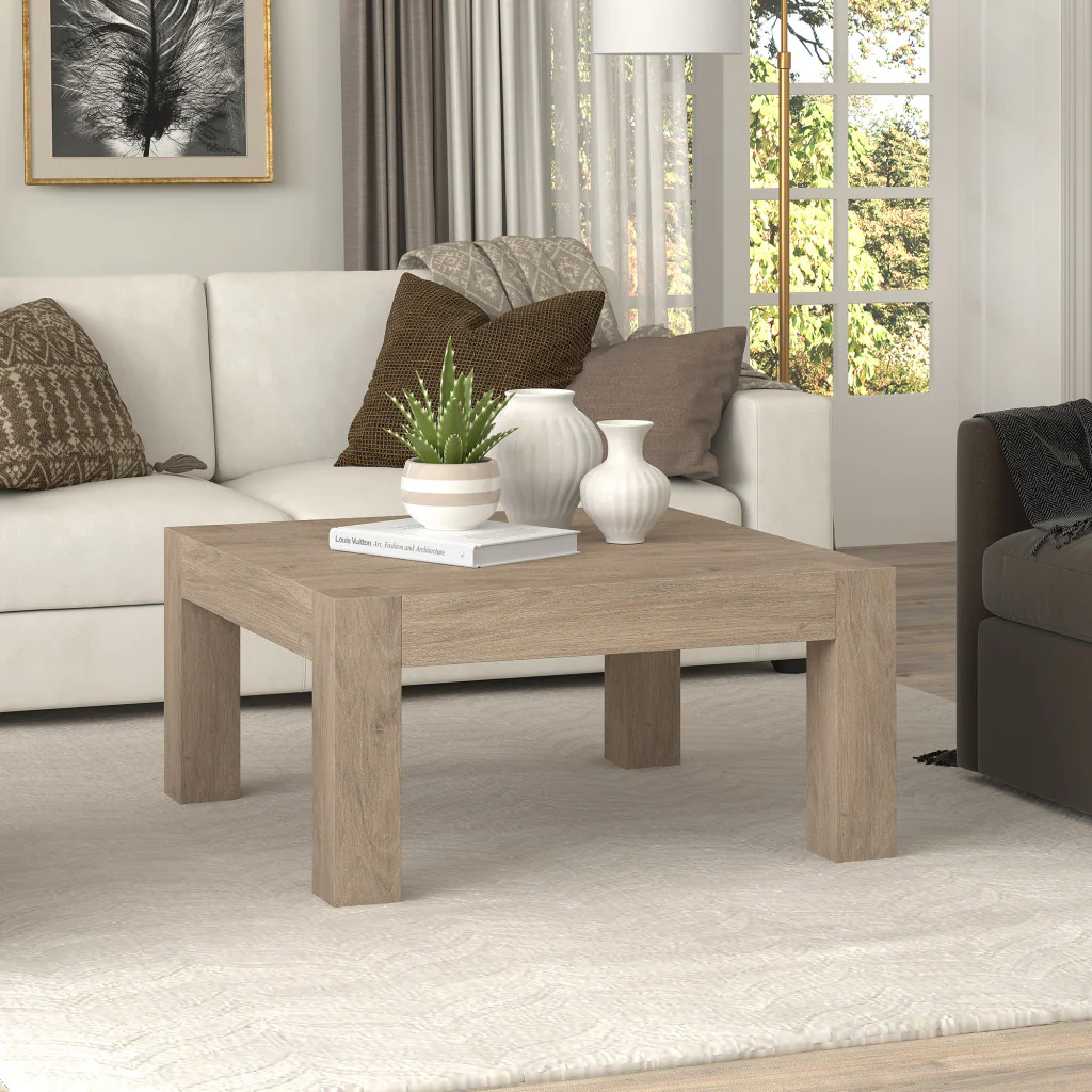34" Gray Manufactured Wood Square Coffee Table By Homeroots - Image 5