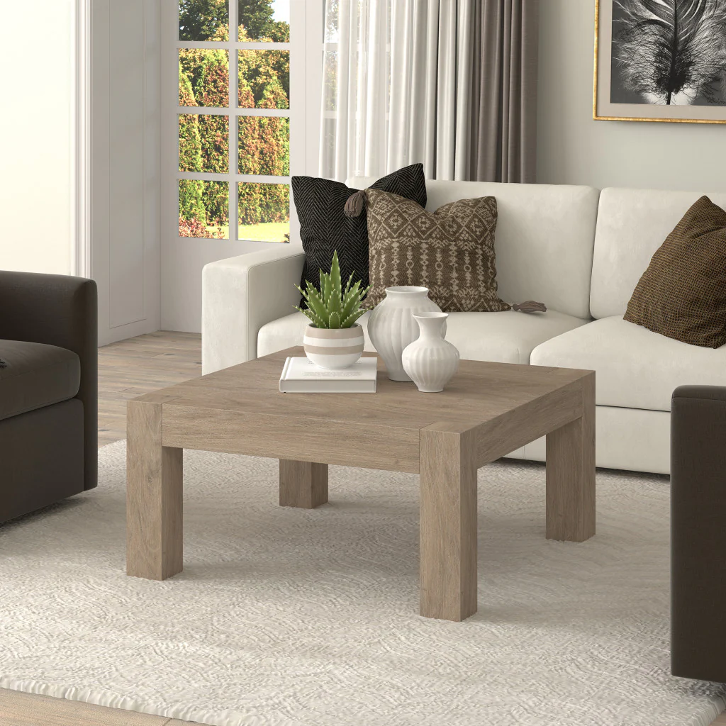 34" Gray Manufactured Wood Square Coffee Table By Homeroots - Image 6