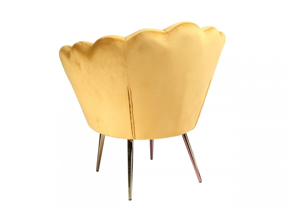 34" Modern Golden Seashell Accent Chair By Homeroots - Image 3