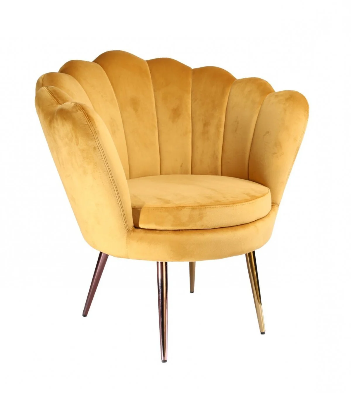 34" Modern Golden Seashell Accent Chair By Homeroots - Image 4