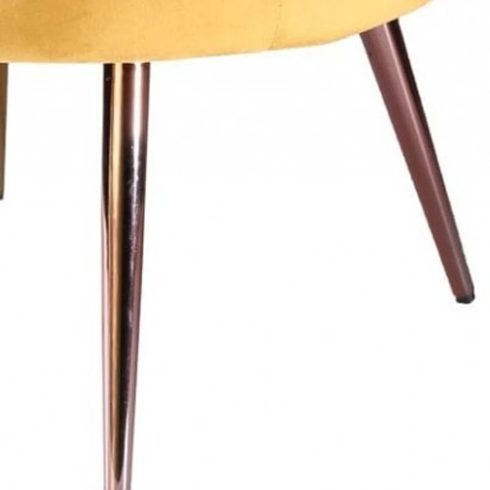 34" Modern Golden Seashell Accent Chair By Homeroots - Image 5