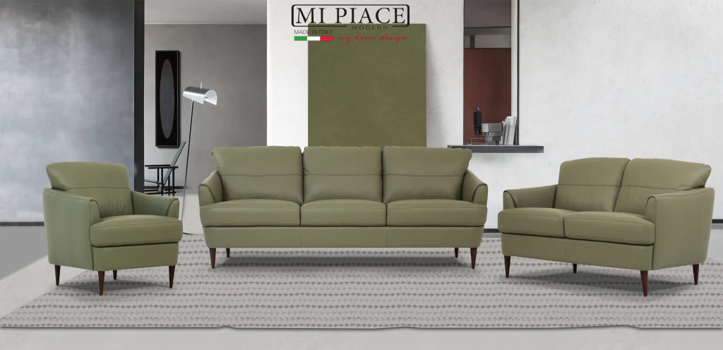 34" Moss Green Genuine Leather And Black Arm Chair By Homeroots - Image 4