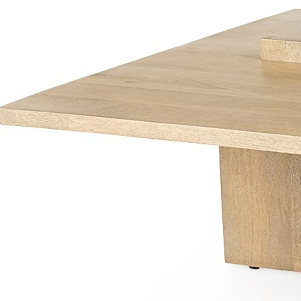 34" Natural Rectangular Coffee Table By Homeroots - Image 4