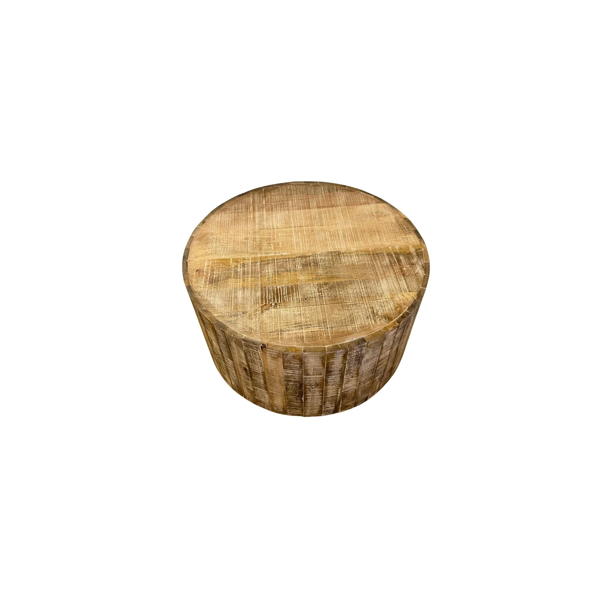 34" Natural Solid Wood Round Bunching Coffee Tables By Homeroots - Image 2