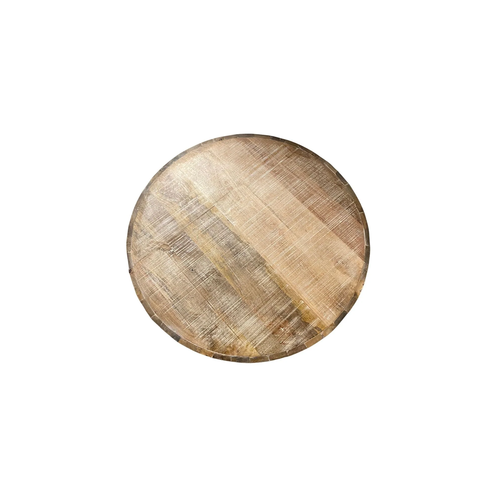 34" Natural Solid Wood Round Bunching Coffee Tables By Homeroots - Image 3