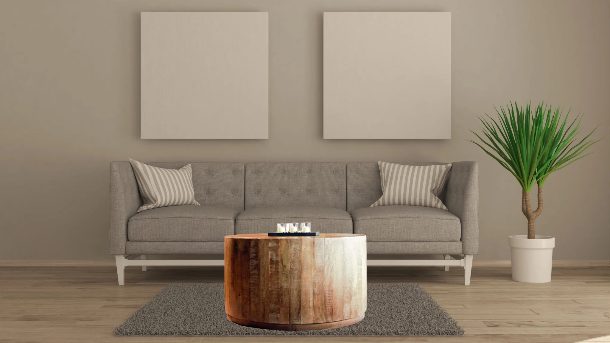 34" Natural Solid Wood Round Bunching Coffee Tables By Homeroots - Image 4