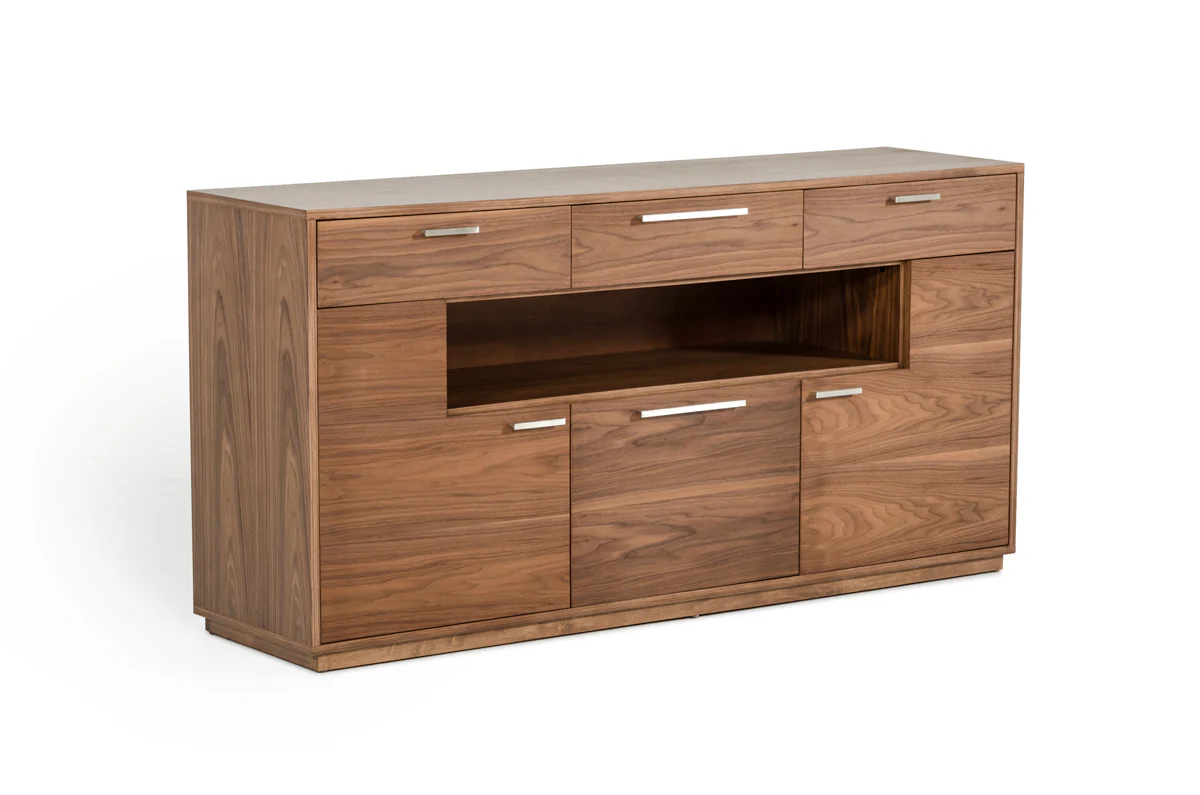 34' Walnut Veneer And Mdf Buffet By Homeroots - Image 2