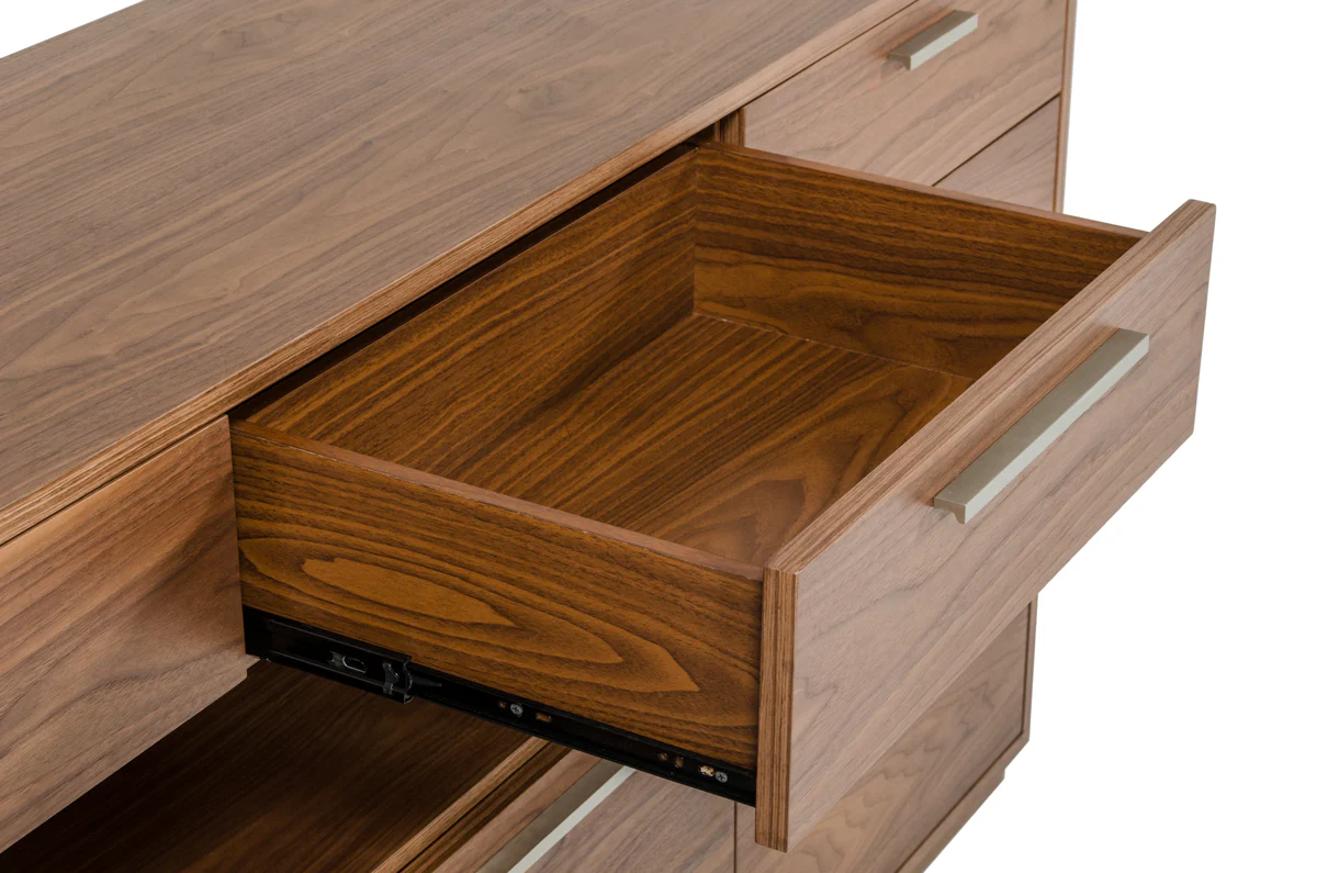 34' Walnut Veneer And Mdf Buffet By Homeroots - Image 4