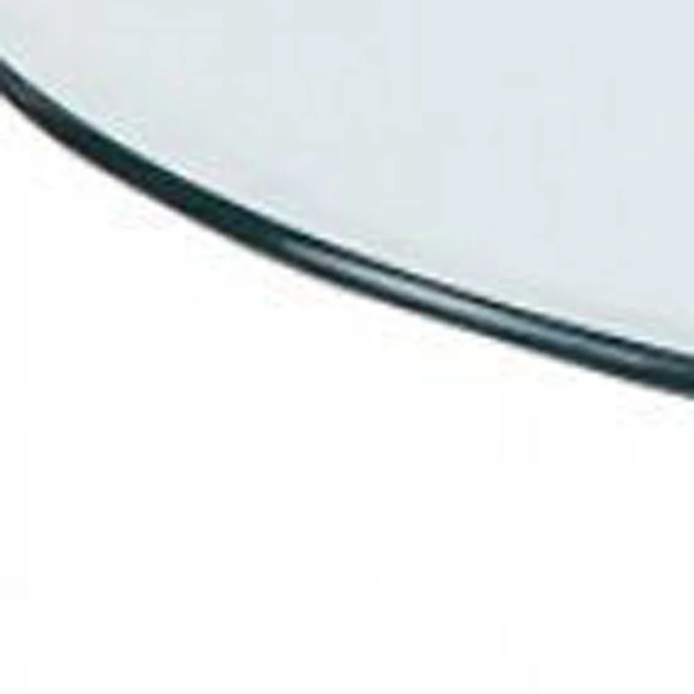 34" White And Clear Glass And Manufactured Wood Round Coffee Table By Homeroots - Image 4