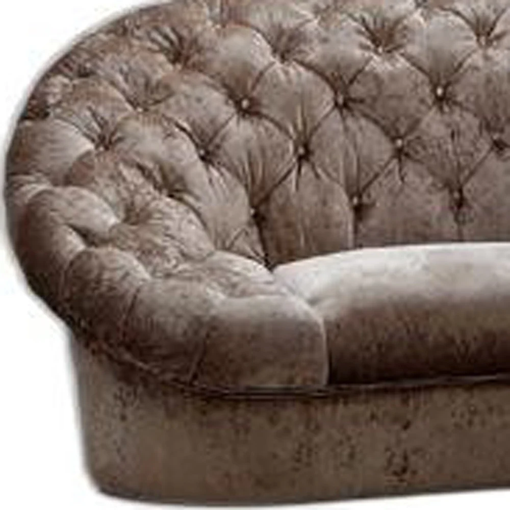 35" Beige MDF and Velour Sectional Sofa By Homeroots - Image 6