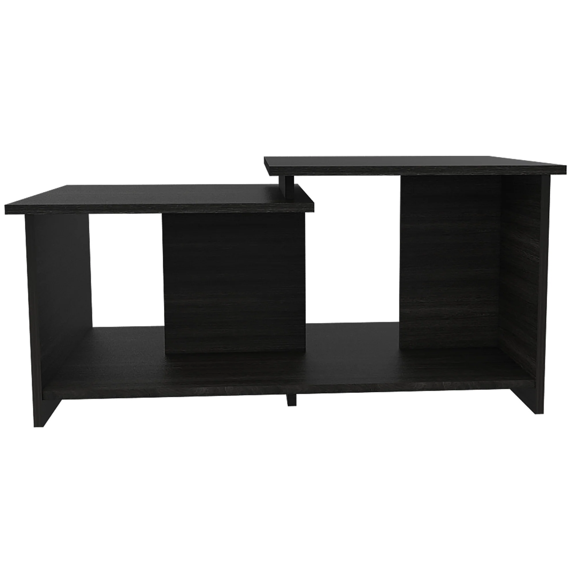 35" Black Manufactured Wood Rectangular Coffee Table By Homeroots - Image 2