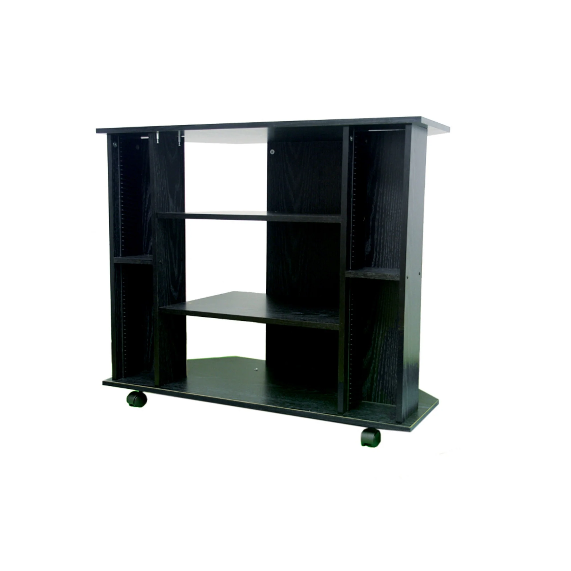 35" Black Open Shelving TV Stand By Homeroots - Image 2