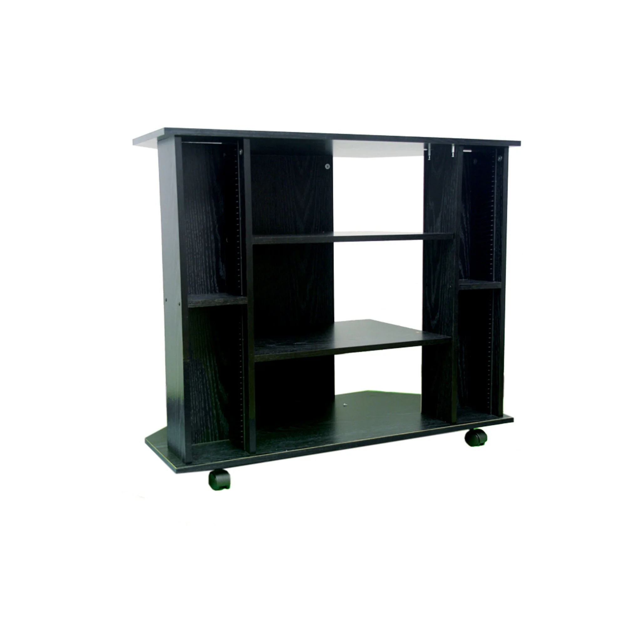 35" Black Open Shelving TV Stand By Homeroots - Image 3