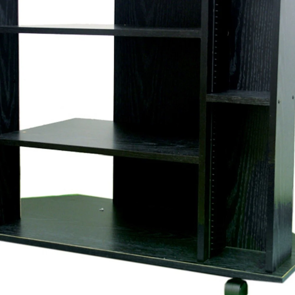 35" Black Open Shelving TV Stand By Homeroots - Image 4
