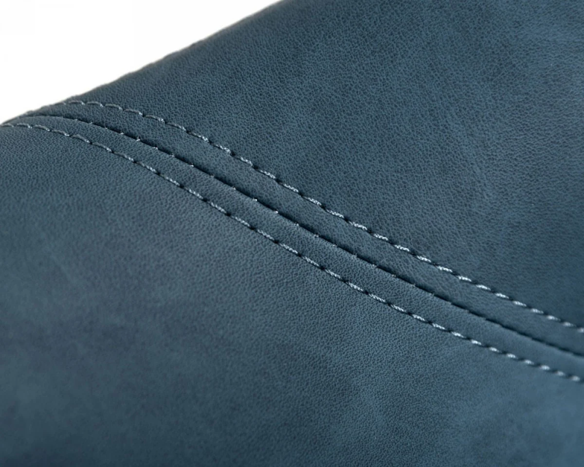 35" Dark Teal Faux Leather and Black Metal Modern Armchair By Homeroots - Image 5