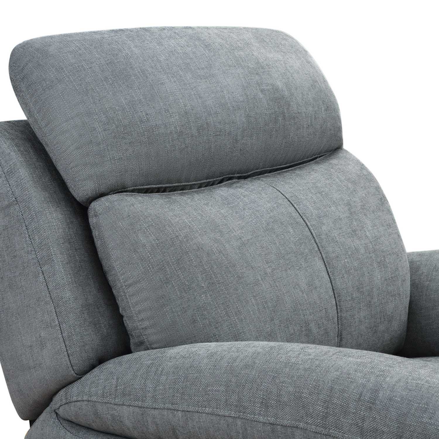 35" Gray Fabric Power Recliner with USB By Homeroots - Image 4