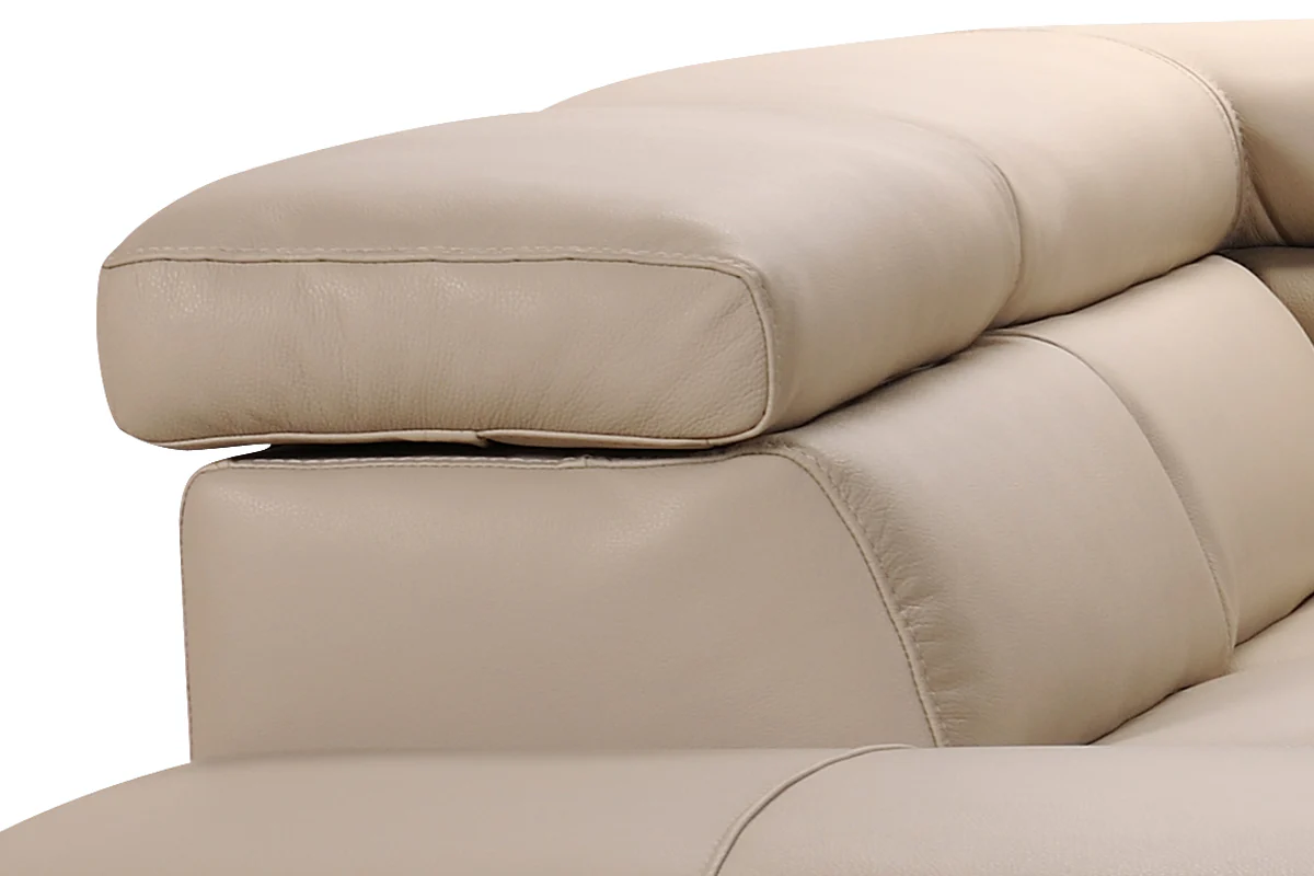 35' Taupe Leather Sectional Sofa By Homeroots - Image 5