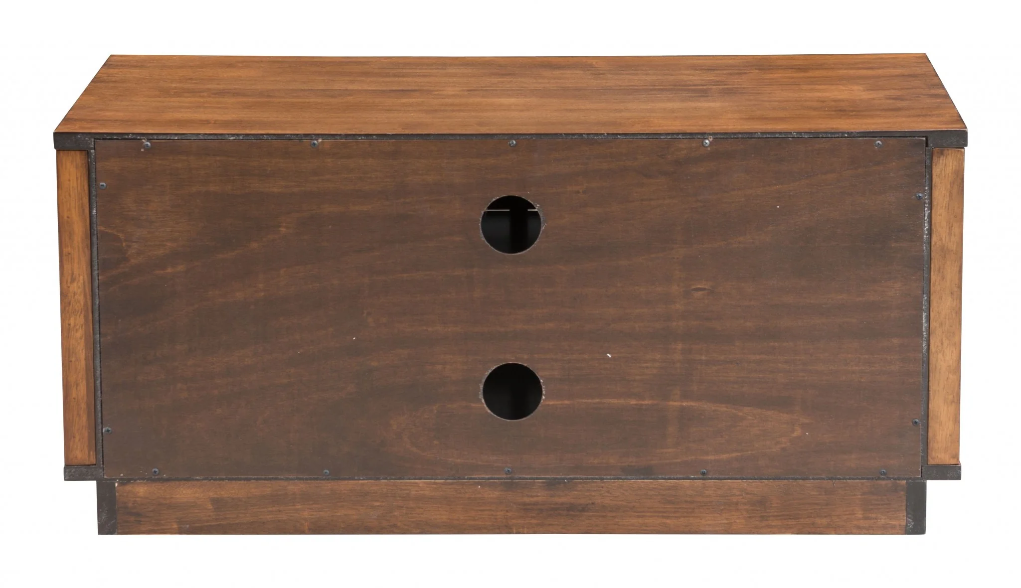 35" Walnut Mdf Cabinet_Enclosed Storage Entertainment Center By Homeroots - Image 5