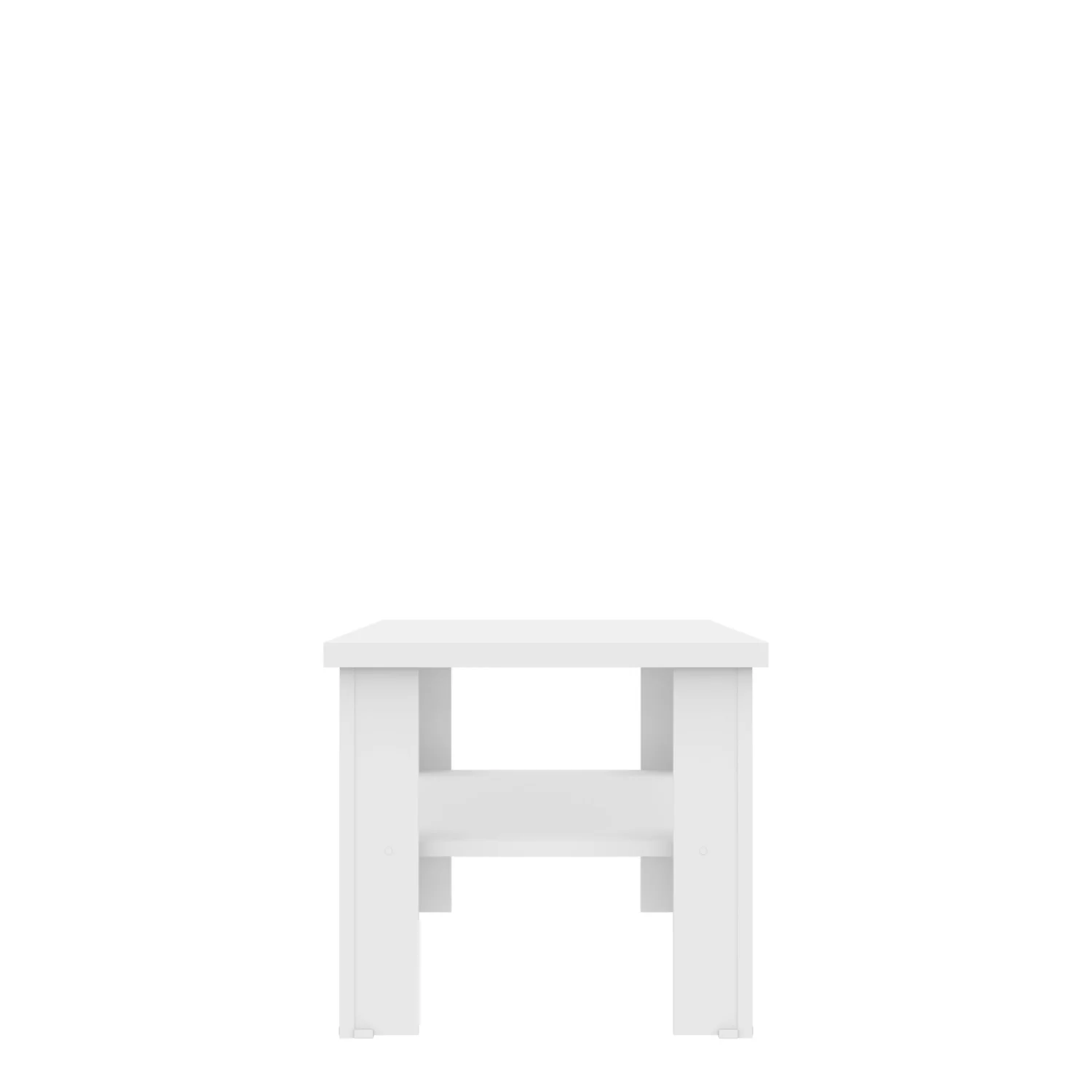 35" White Rectangular Coffee Table With Shelf By Homeroots - Image 3