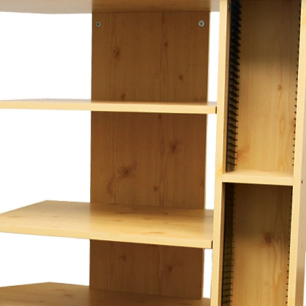 35" Wood Brown Open Shelving TV Stand By Homeroots - Image 4