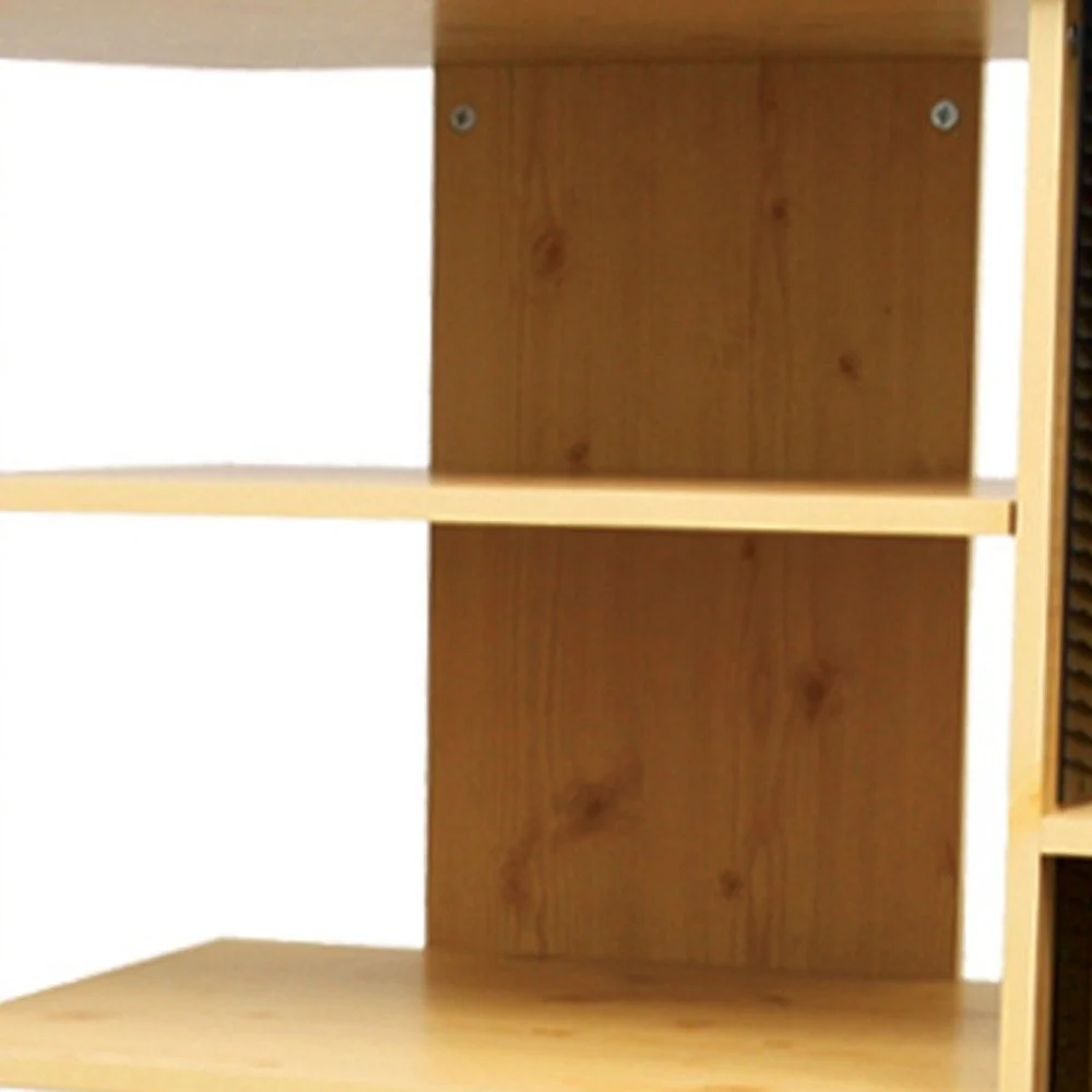 35" Wood Brown Open Shelving TV Stand By Homeroots - Image 5