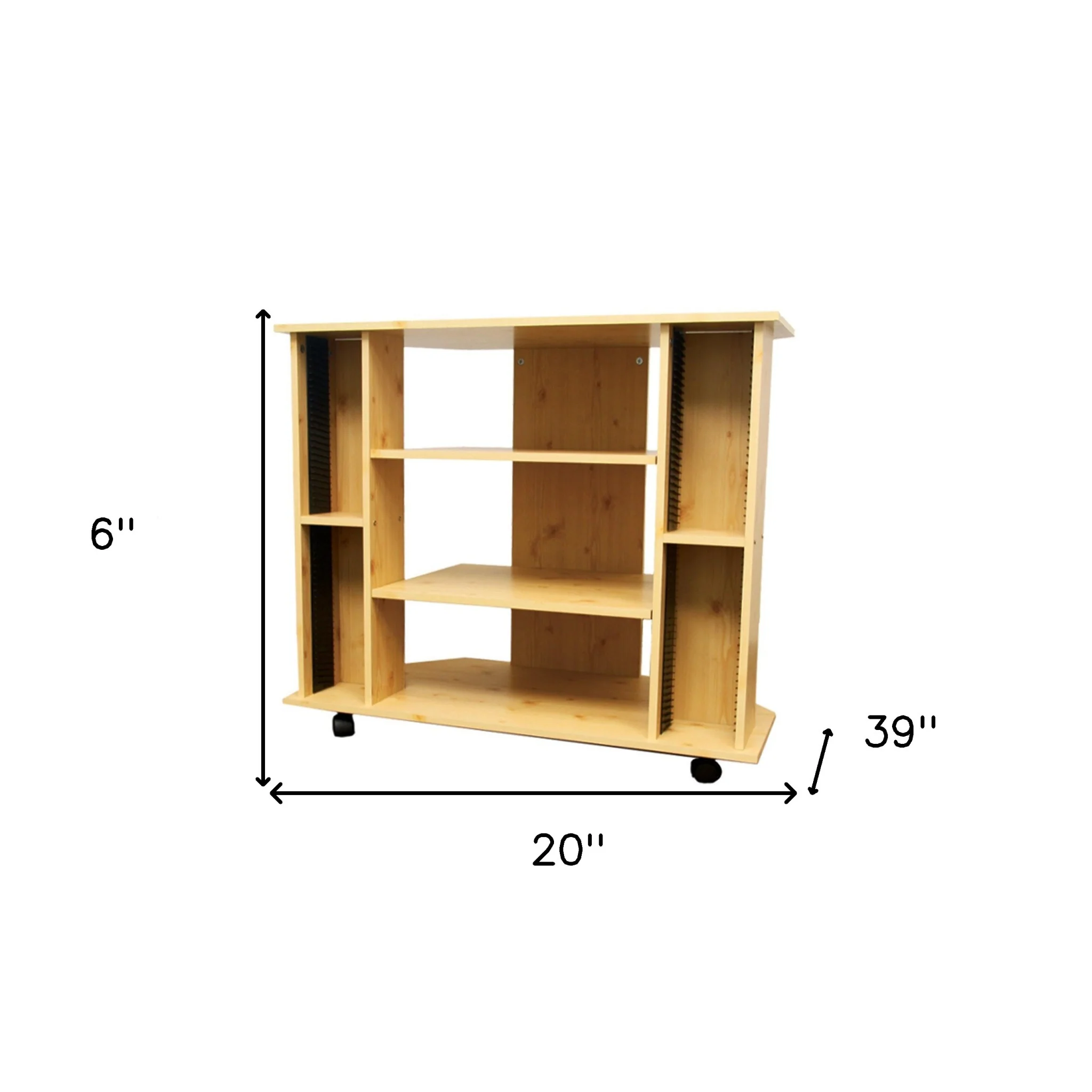 35" Wood Brown Open Shelving TV Stand By Homeroots - Image 6