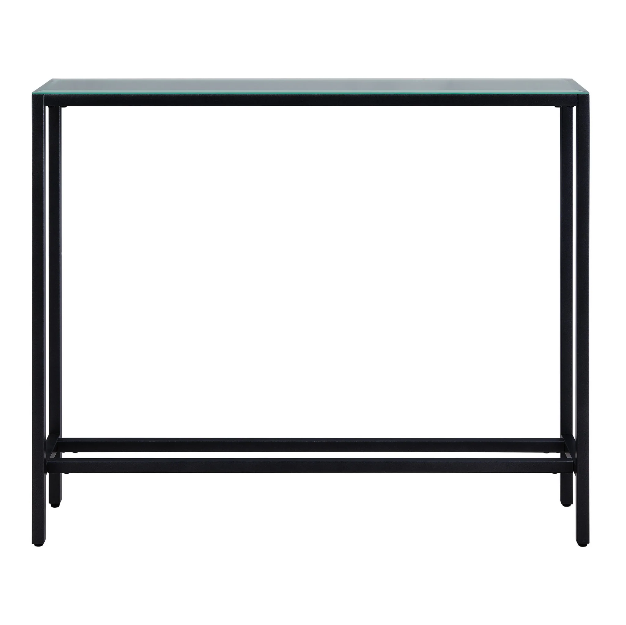 36" Black Mirrored Glass Console Table By Homeroots - Image 3