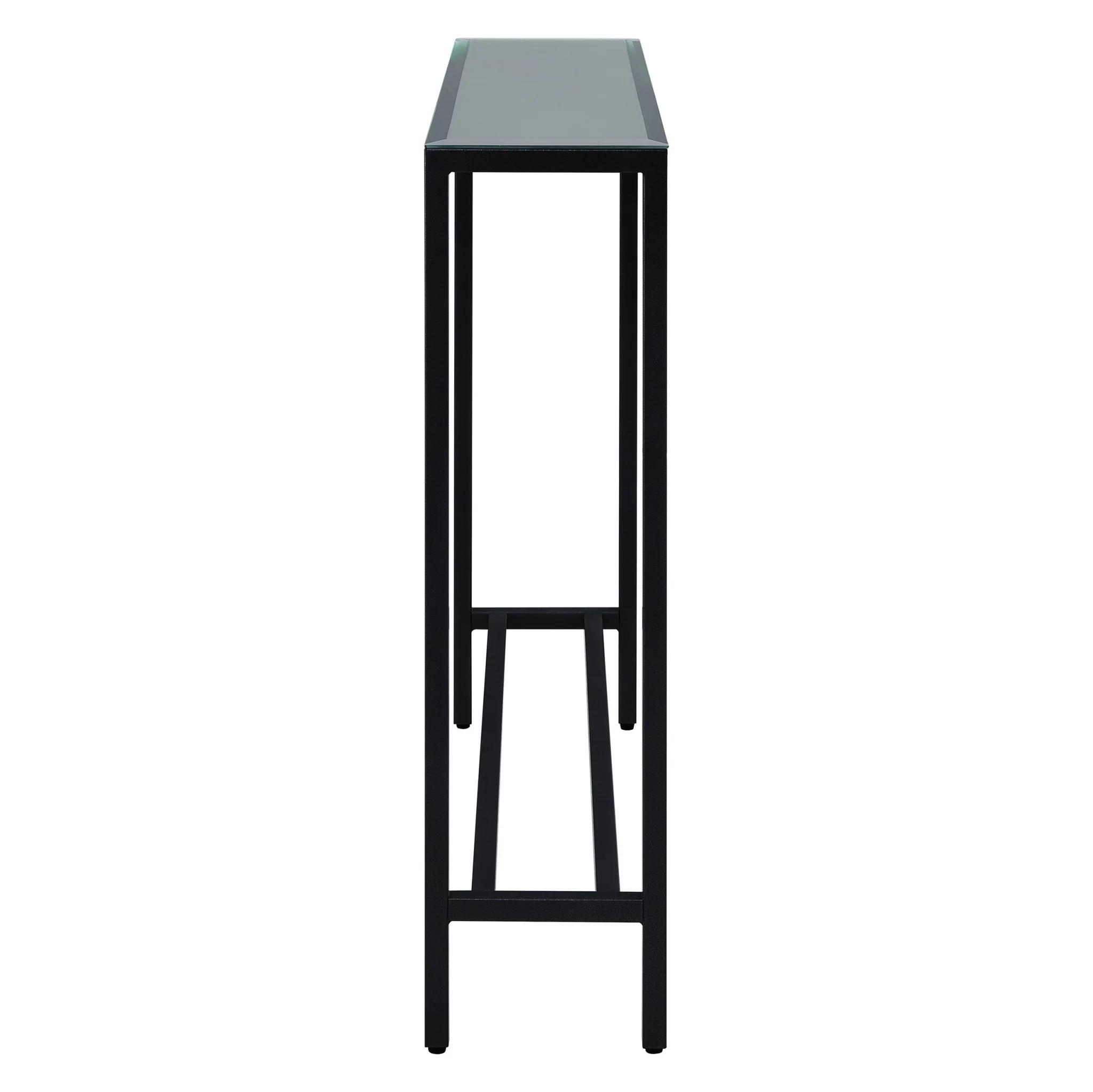 36" Black Mirrored Glass Console Table By Homeroots - Image 4