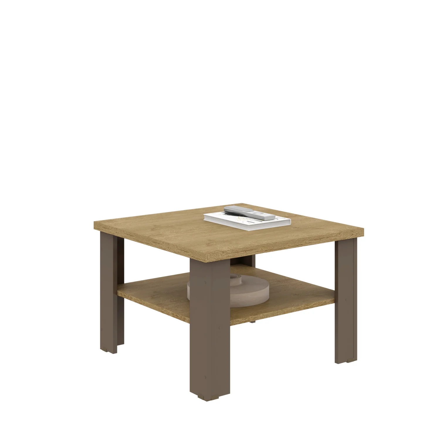 36" Brown And Natural End Table By Homeroots - Image 2