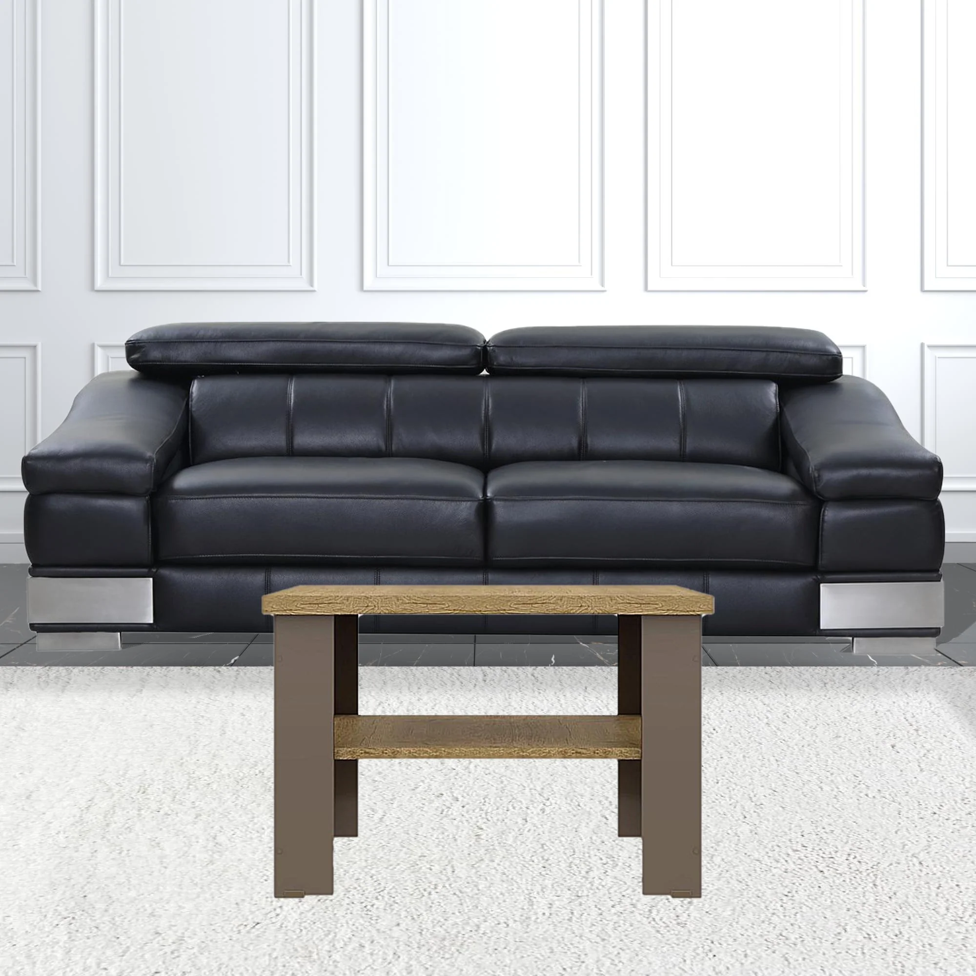 36" Brown And Natural End Table By Homeroots - Image 4