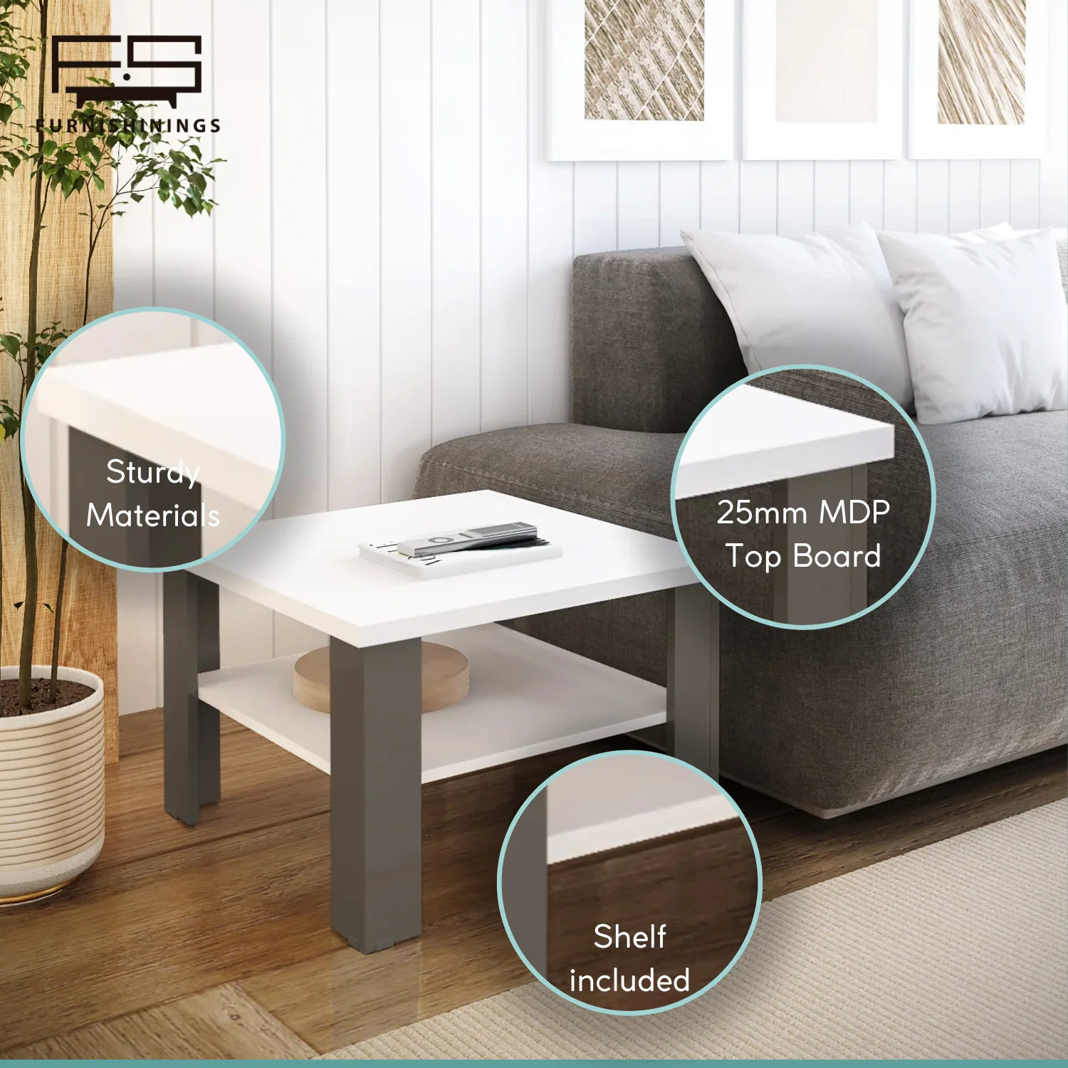 36" Brown And Natural End Table By Homeroots - Image 5