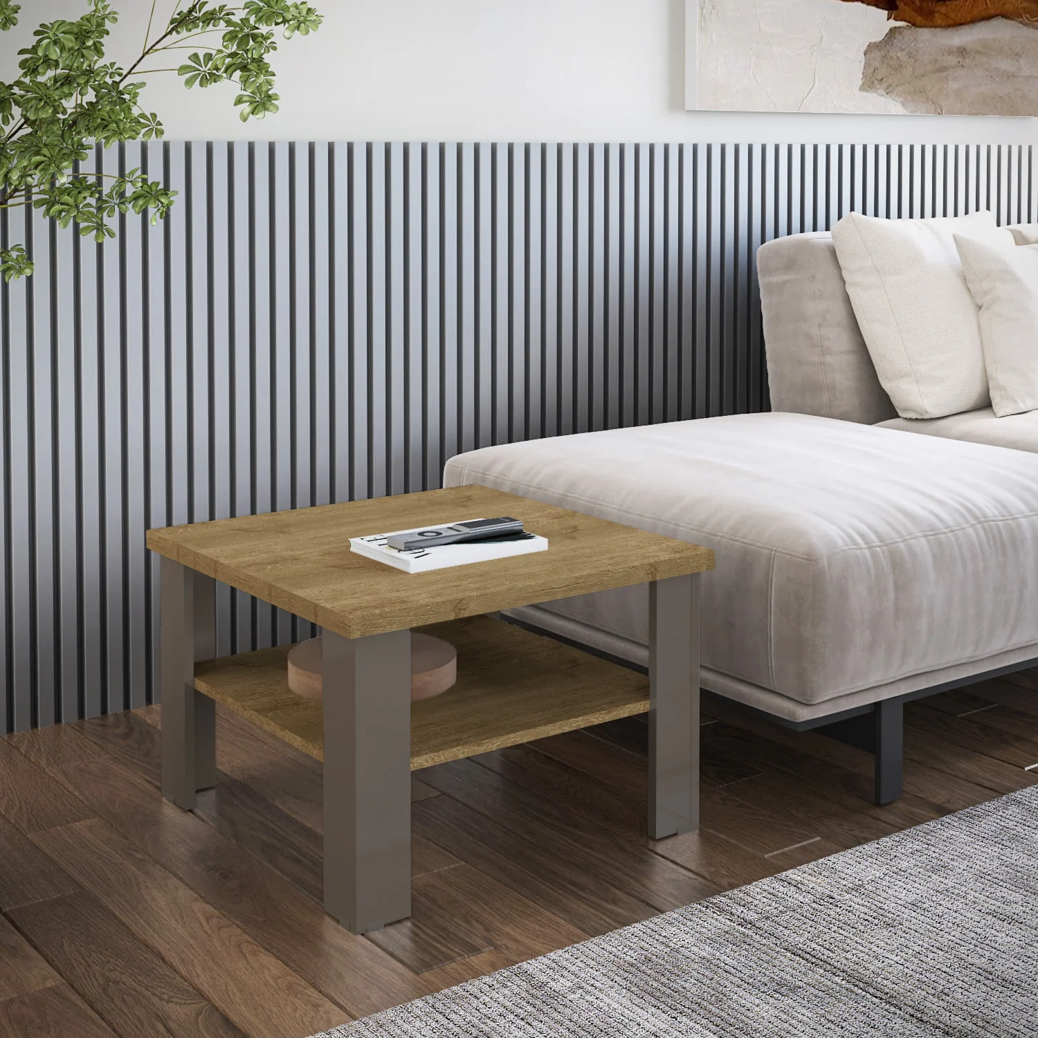 36" Brown And Natural End Table By Homeroots - Image 6