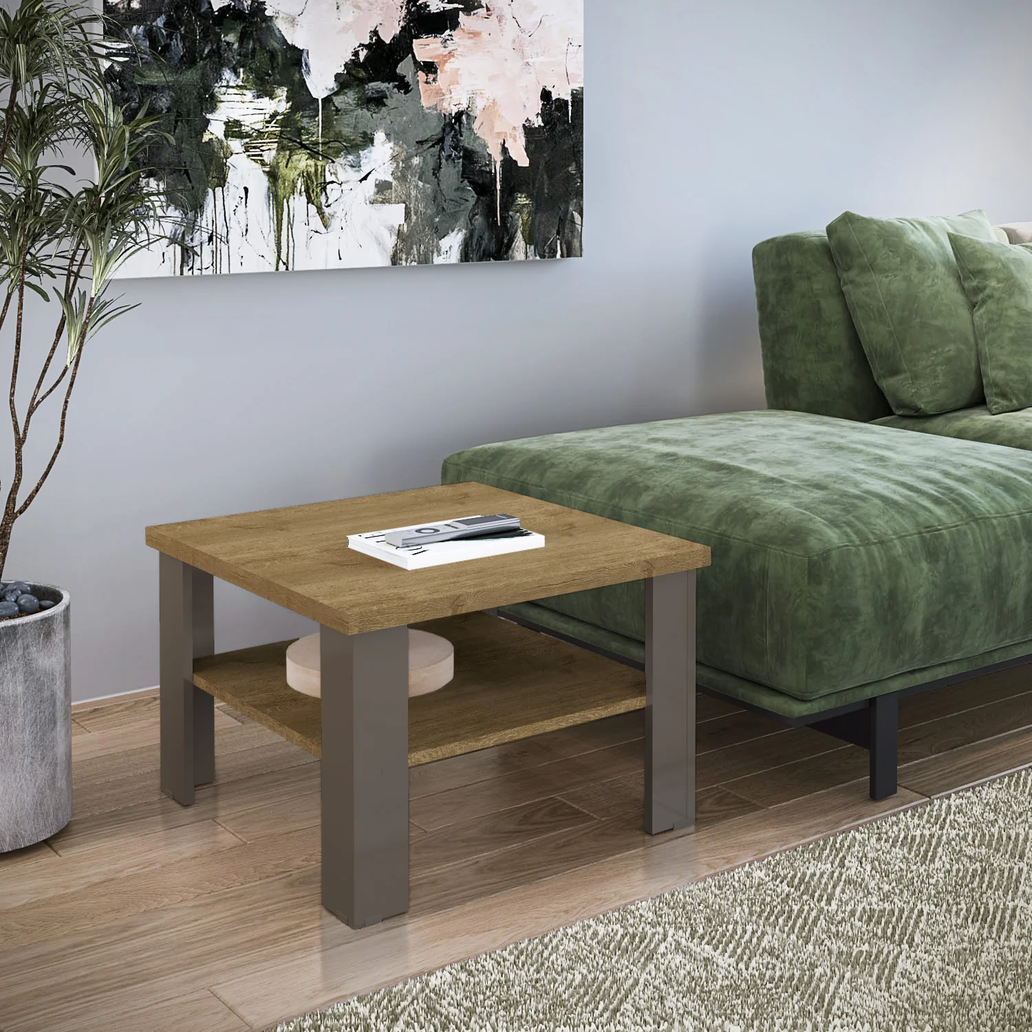 36" Brown And Natural End Table By Homeroots - Image 9