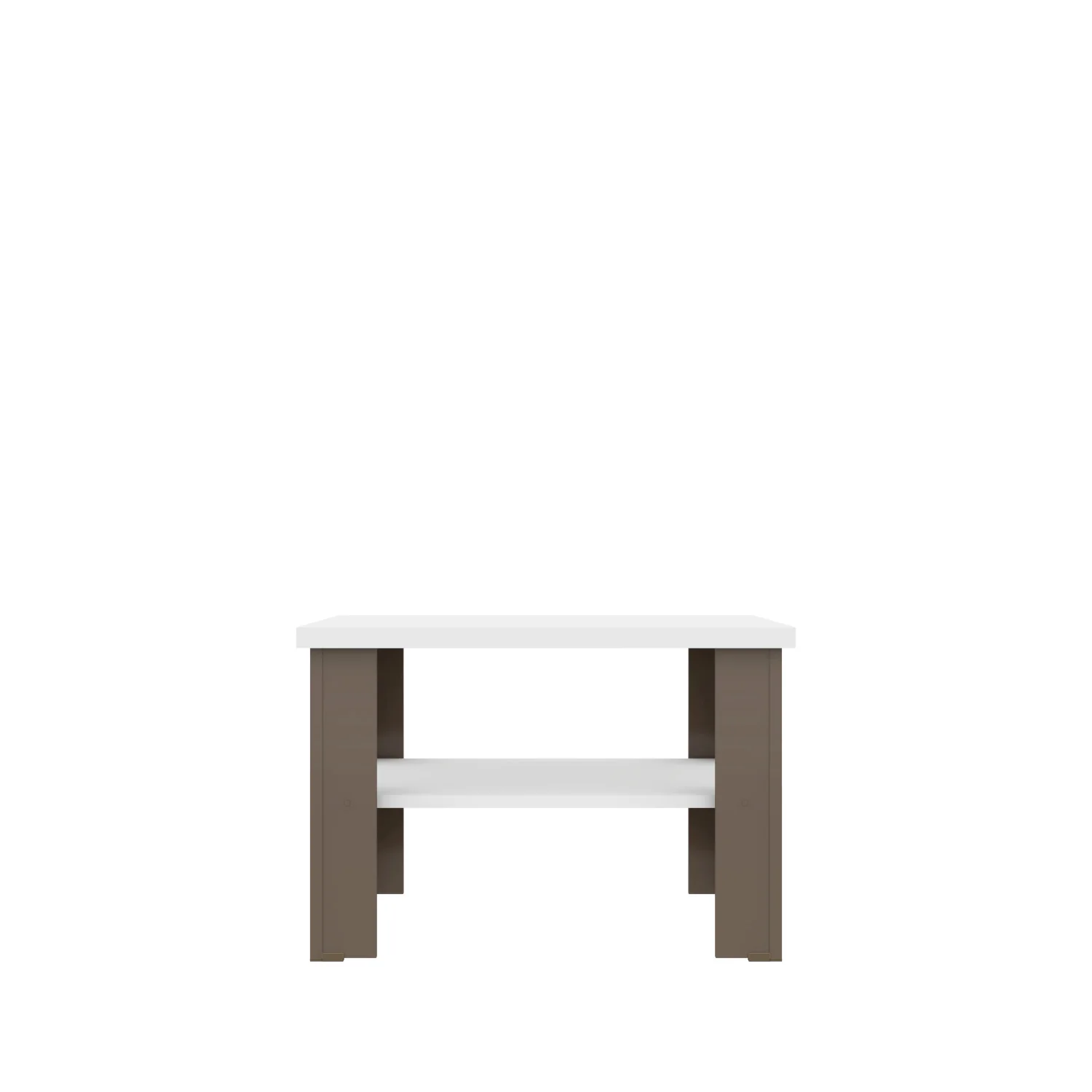 36" Brown And White End Table By Homeroots - Image 3
