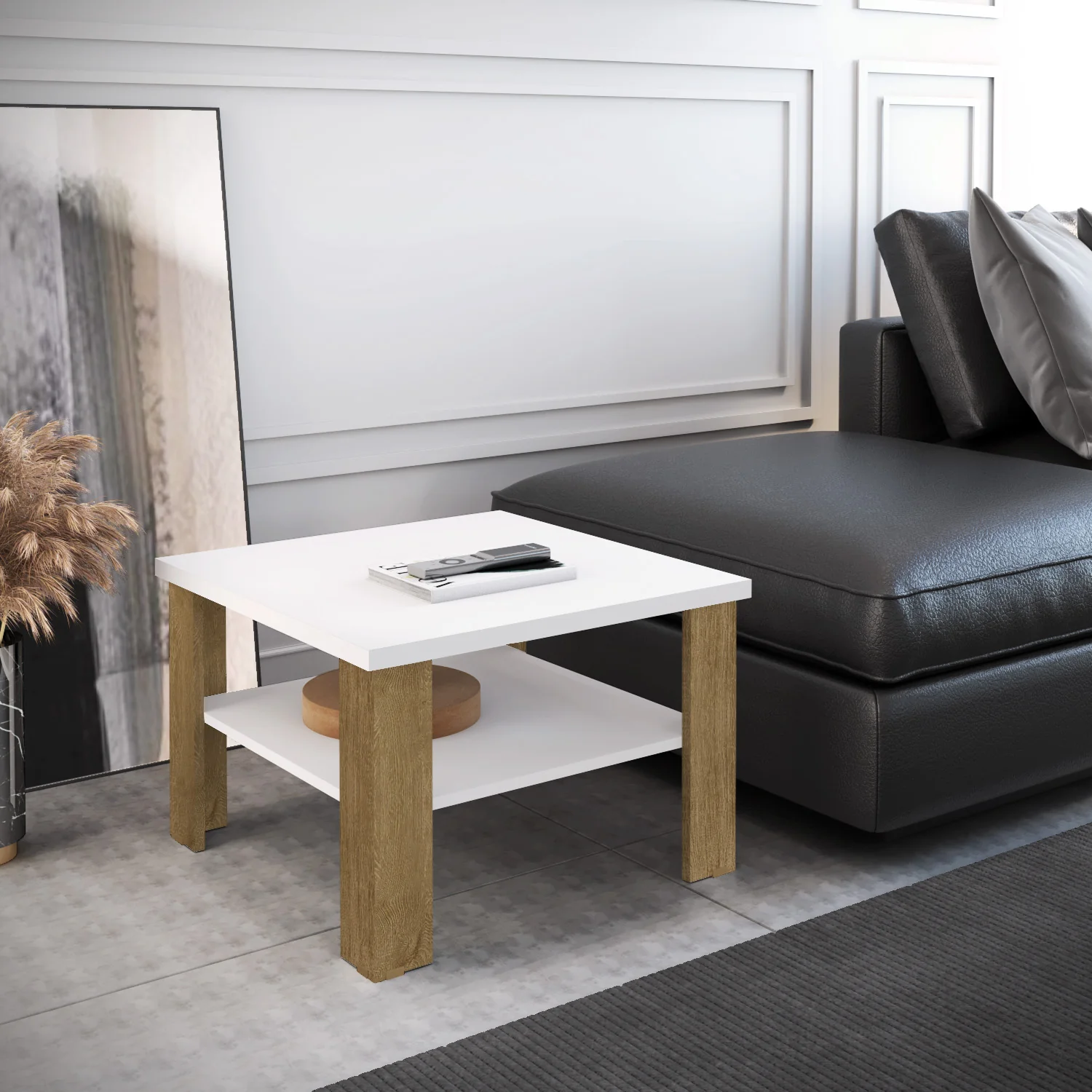 36" Brown And White End Table By Homeroots - Image 7