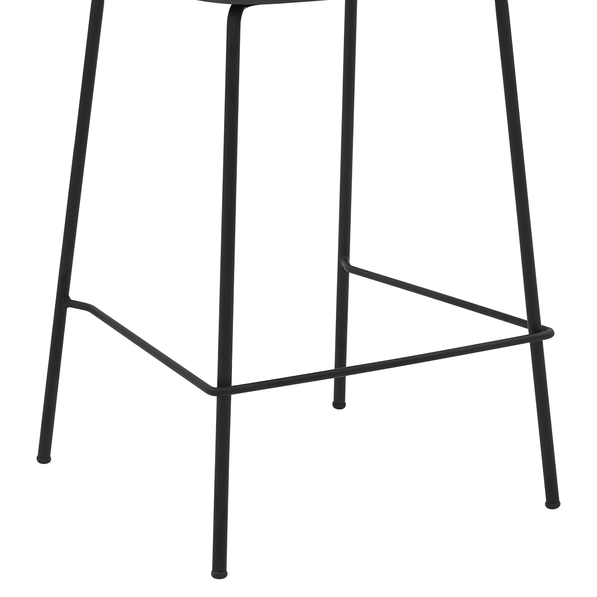 36" Gray Faux Leather And Iron Low Back Counter Height Bar Chair By Homeroots - Image 7
