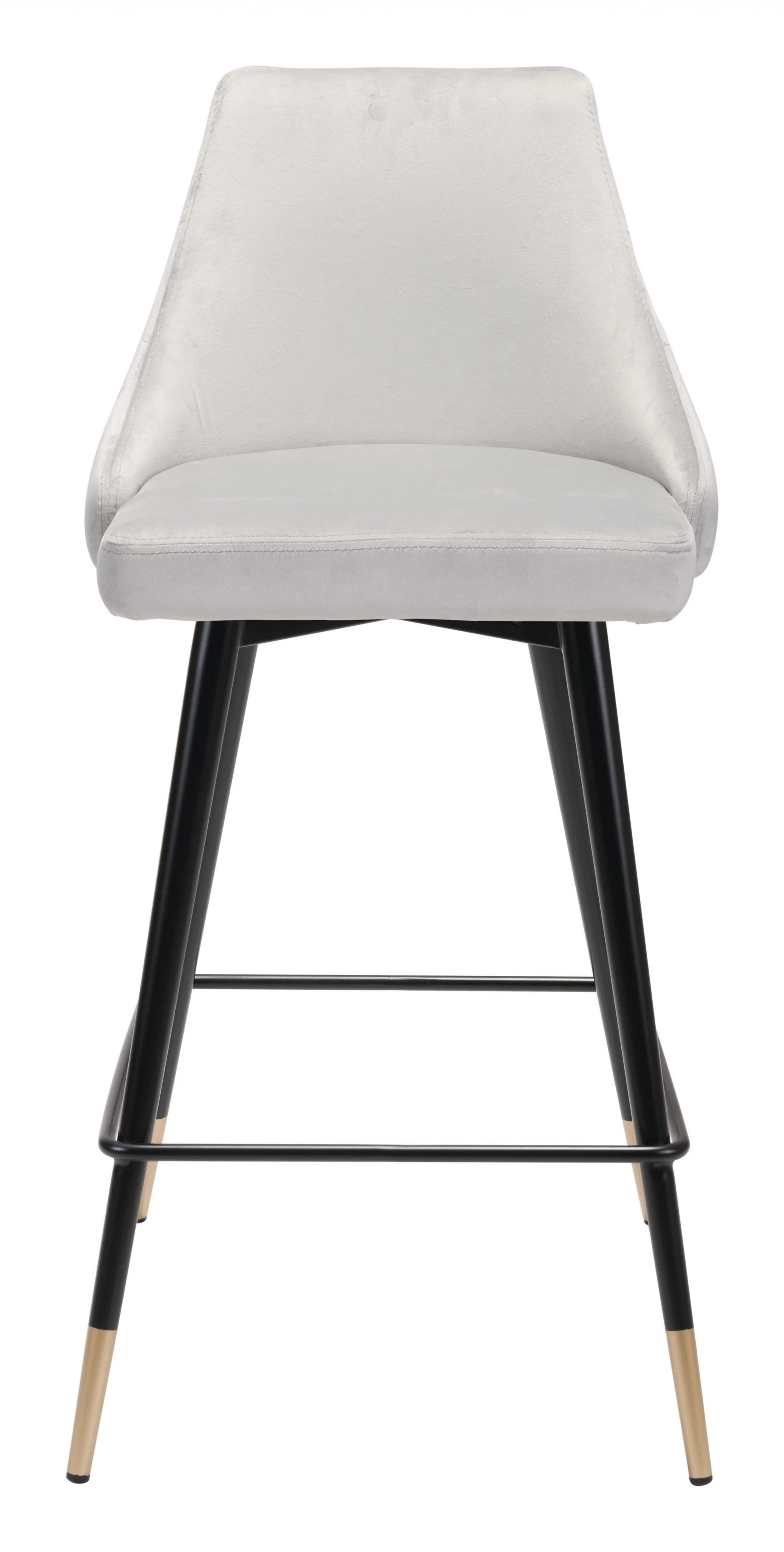 36" Gray Steel Low Back Chair With Footrest By Homeroots - Image 4