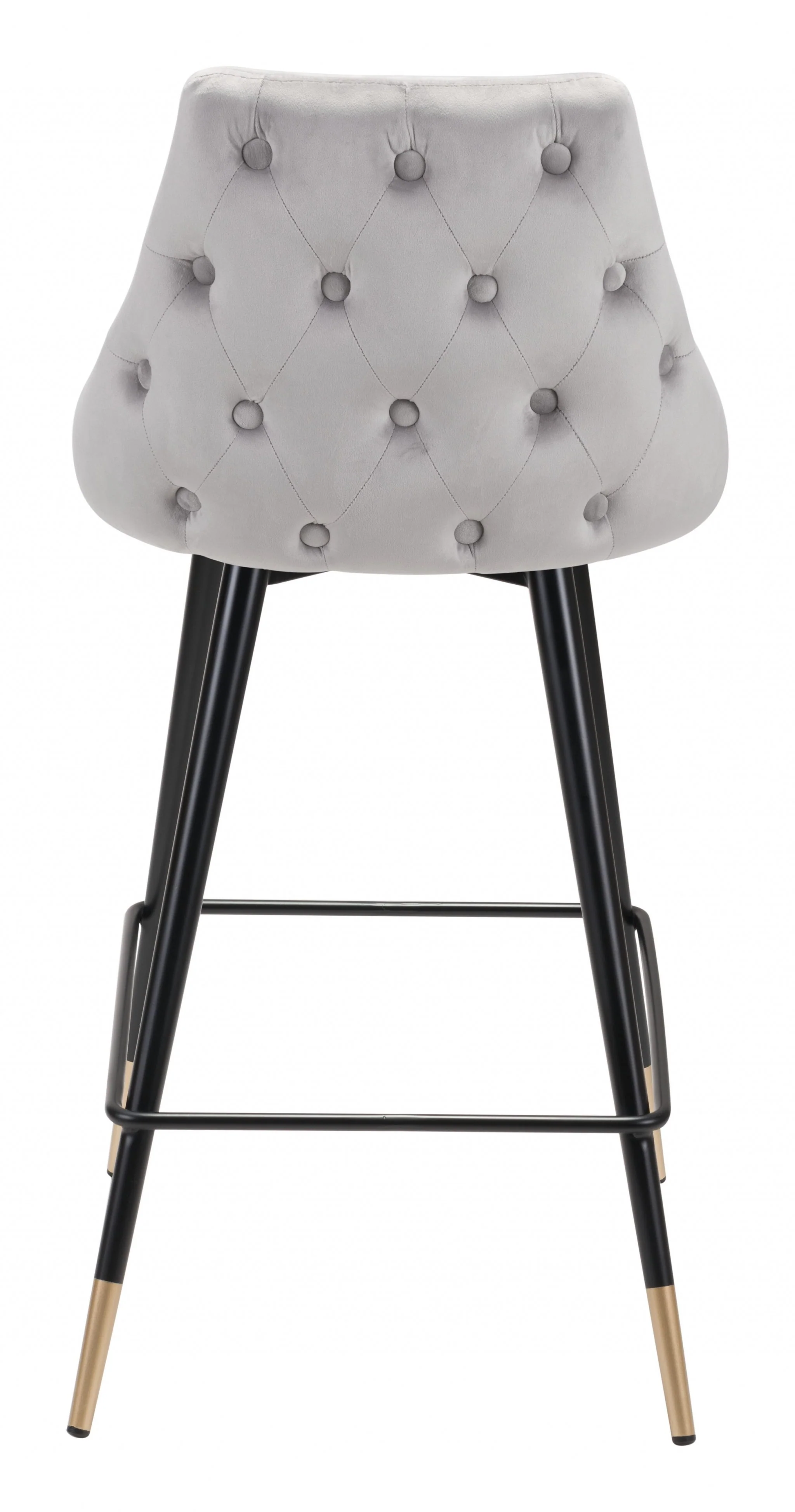36" Gray Steel Low Back Chair With Footrest By Homeroots - Image 5