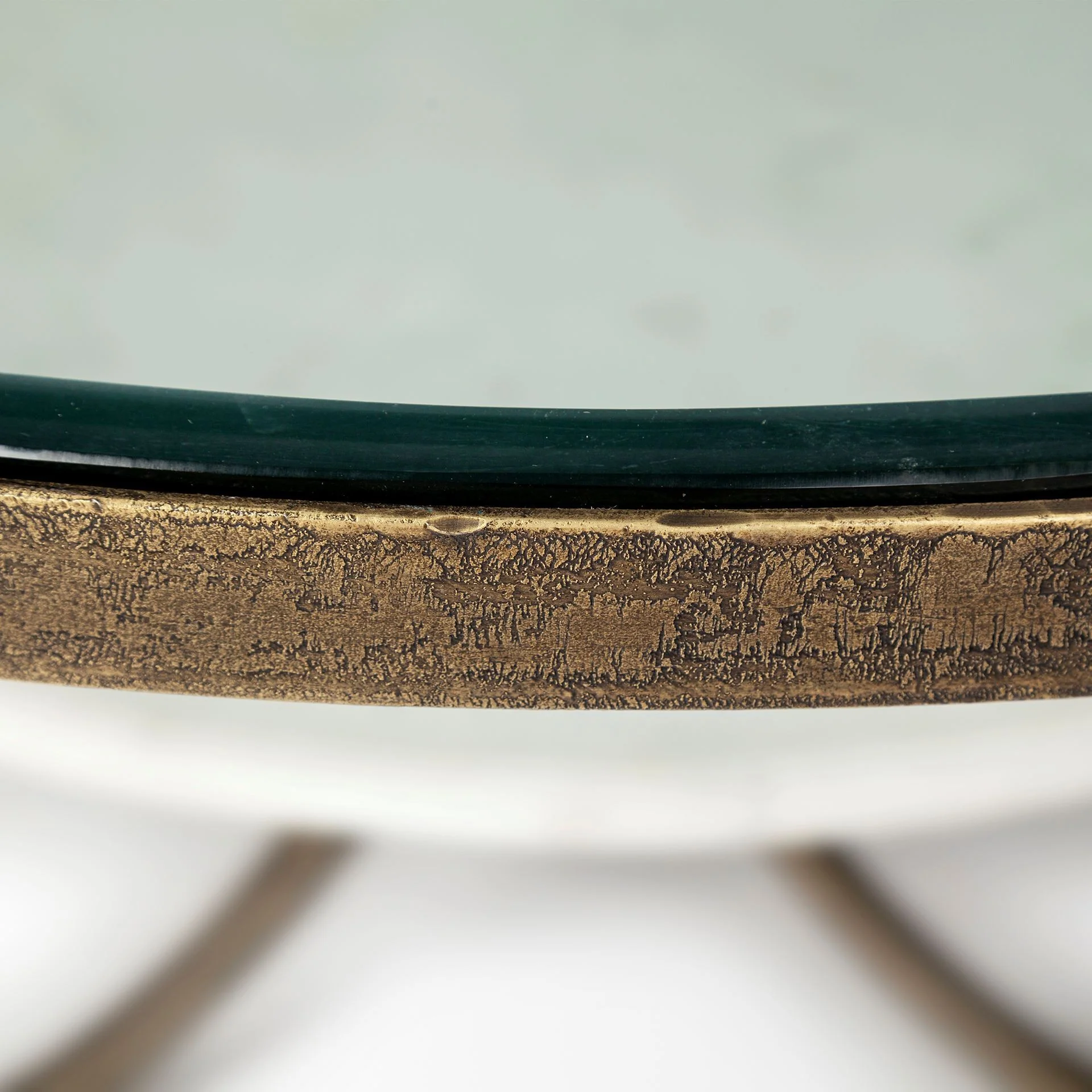 36' Round Glass Top Marble Shelf Gold Base Coffee Table By Homeroots - Image 4