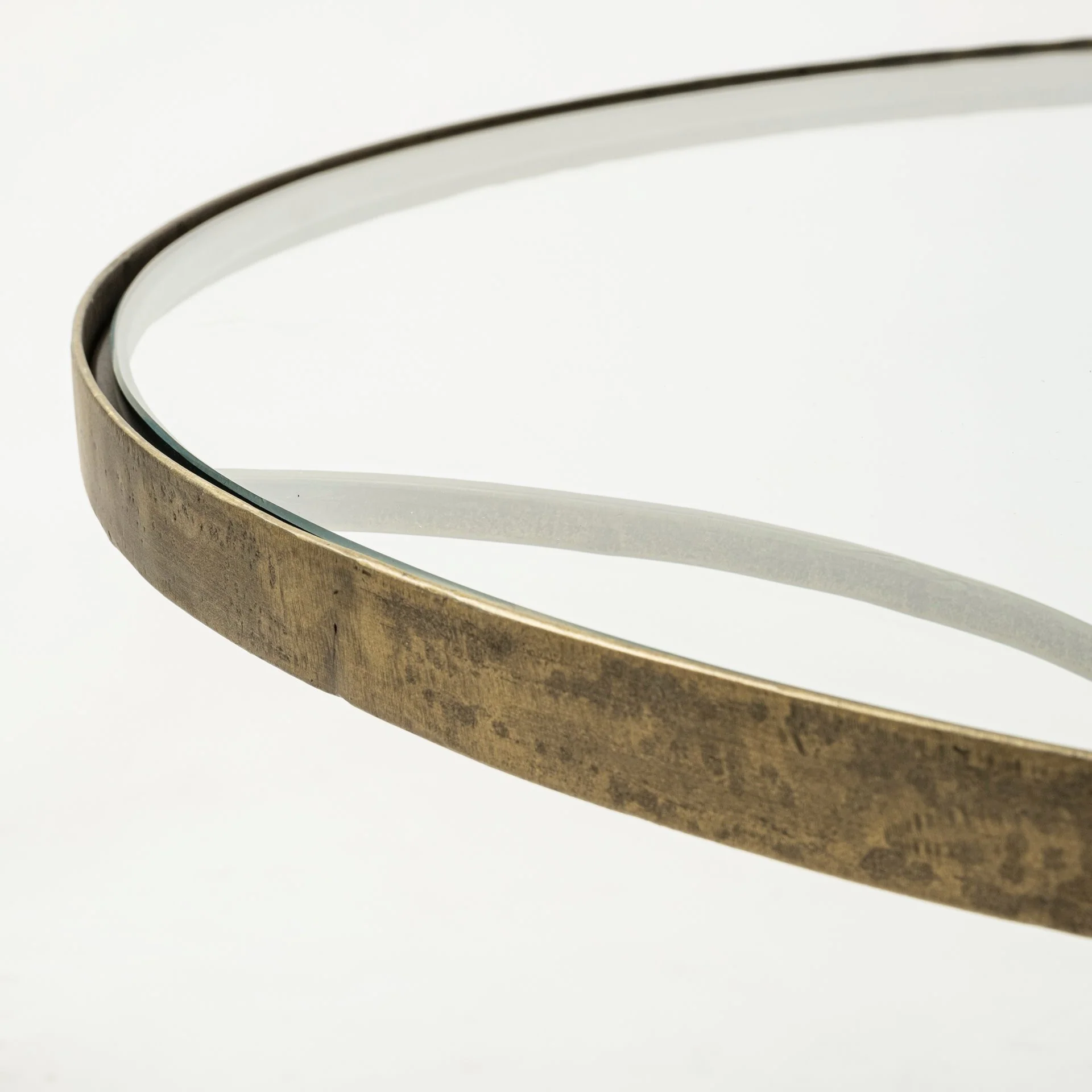 36' Round Glass Top Metal and Marble Pedestal Coffee Table By Homeroots - Image 5