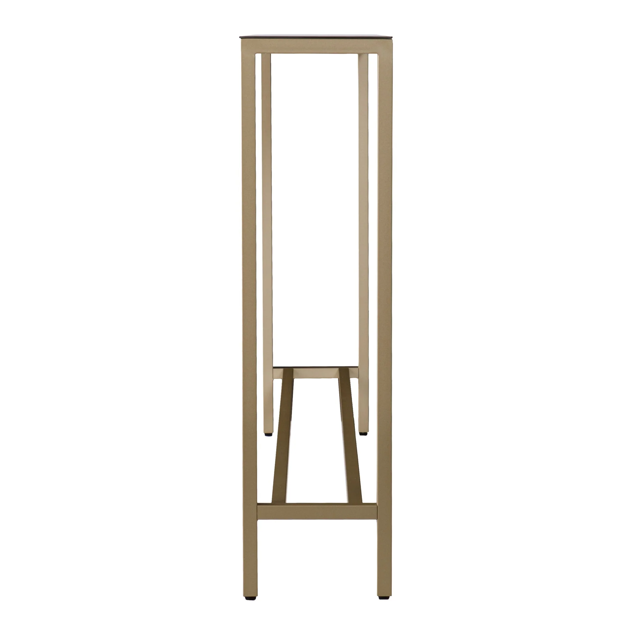 36" Silver and Gold Mirrored Glass Console Table By Homeroots - Image 4