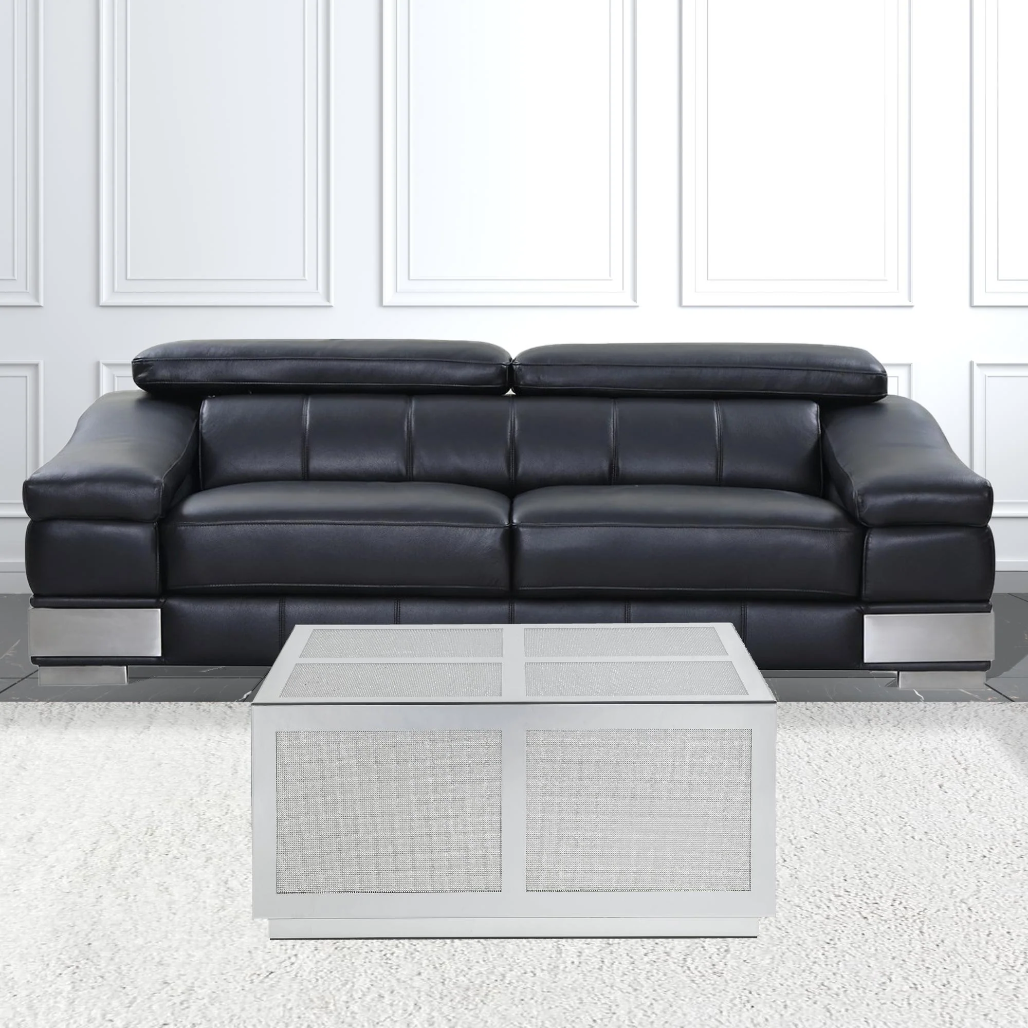 36" Silver Mirrored Rectangular Mirrored Coffee Table By Homeroots - Image 3