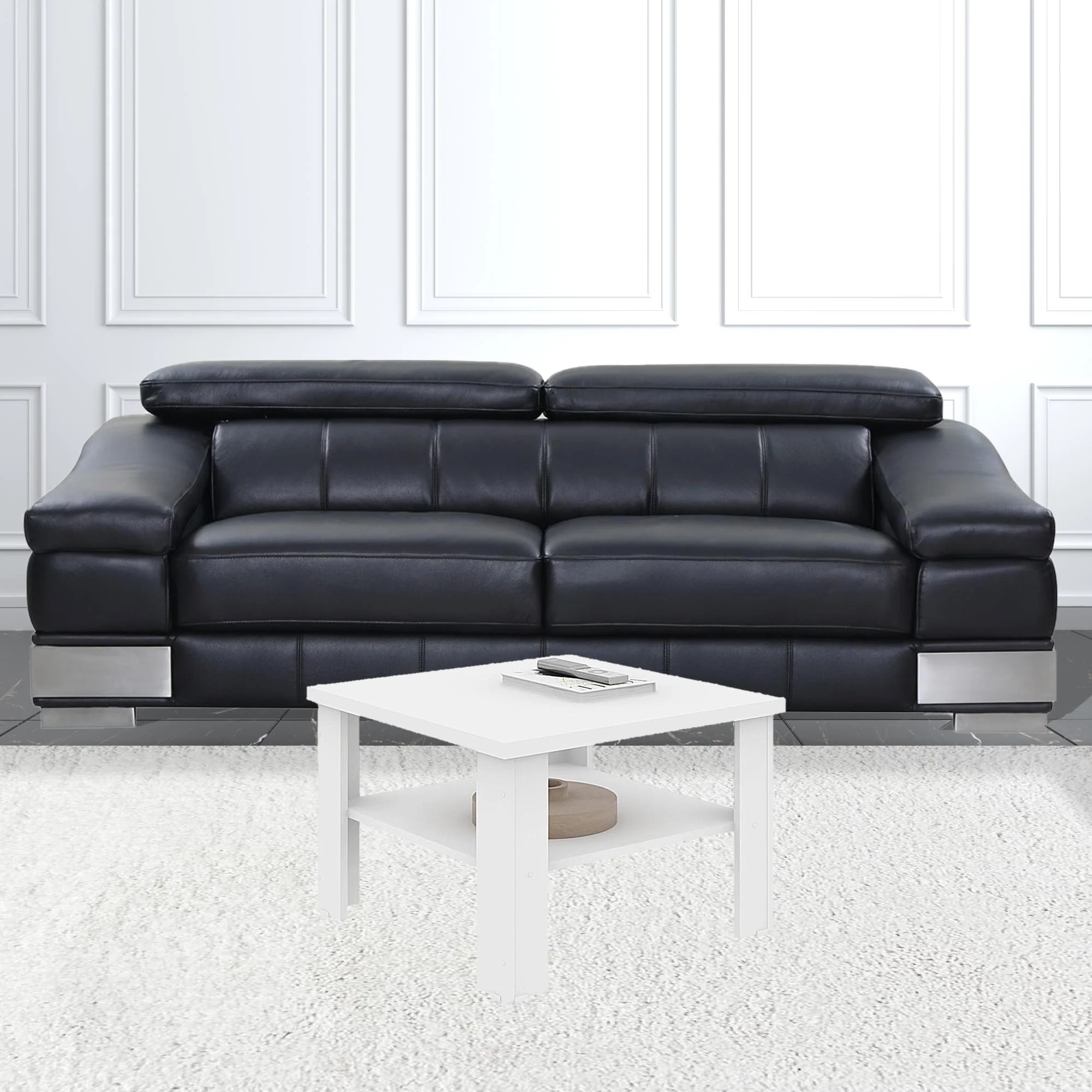 36" White End Table By Homeroots - Image 5