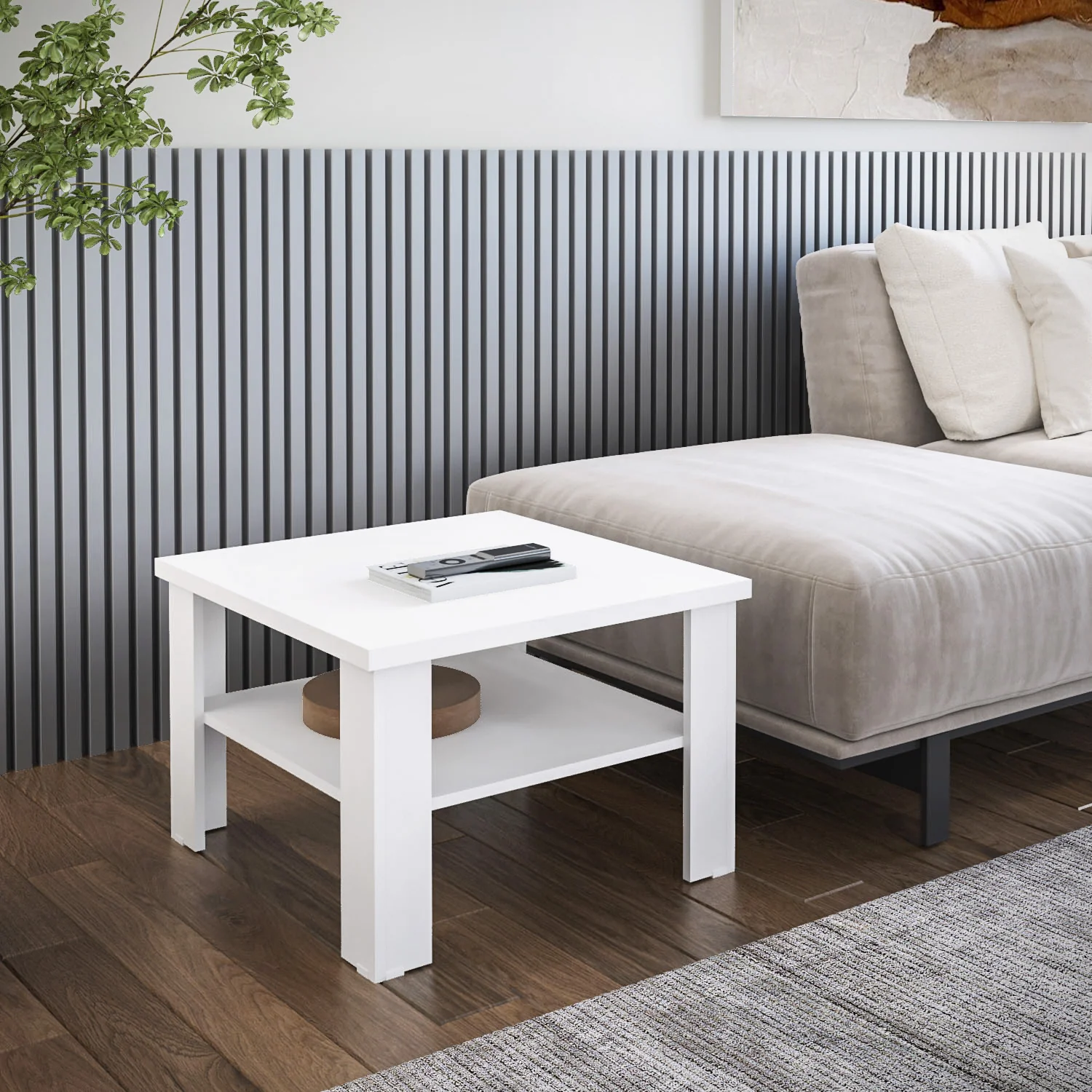 36" White End Table By Homeroots - Image 6