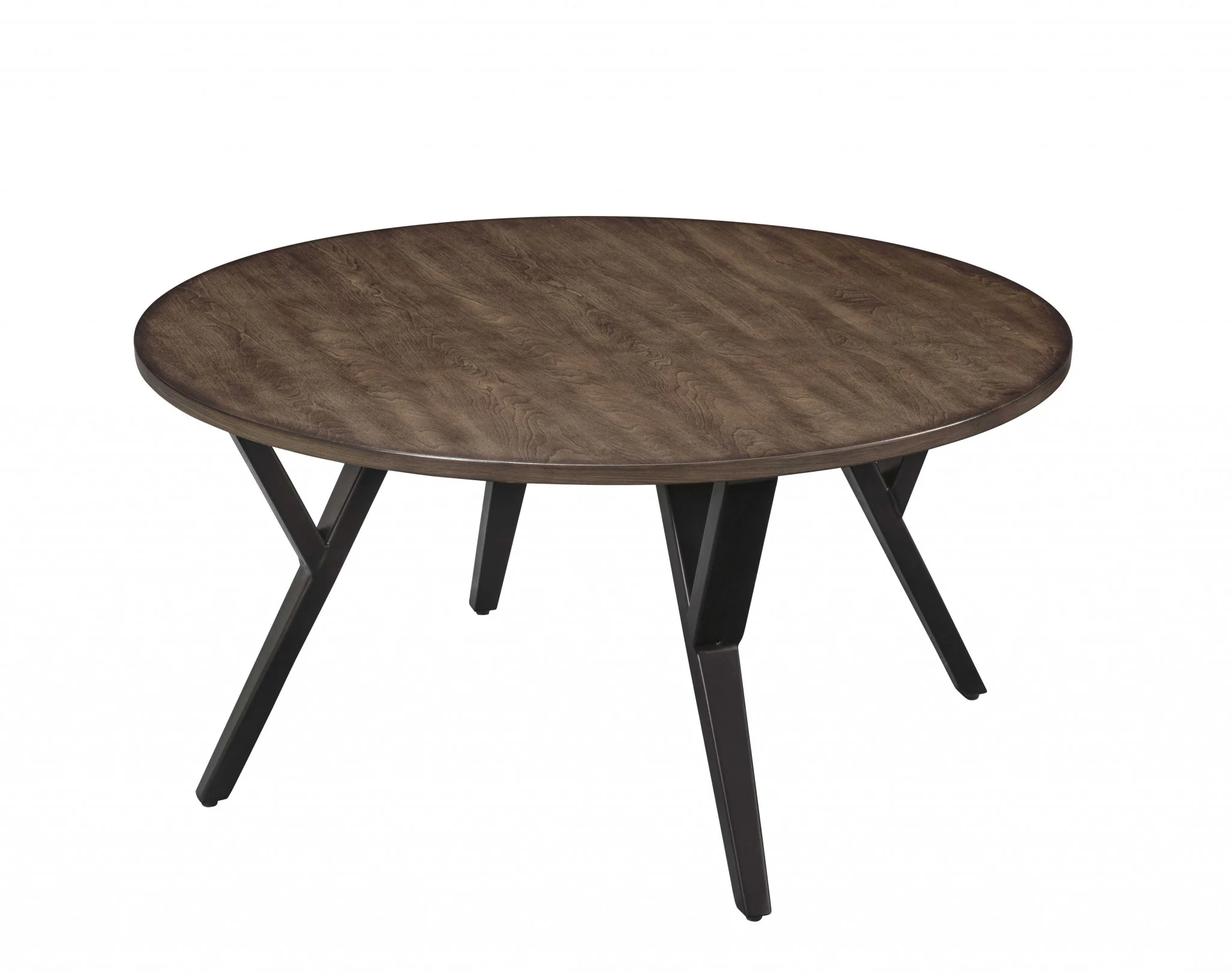 36' X 36' X 18' 3pc Oak And Black Coffee And End Table Set By Homeroots - Image 3