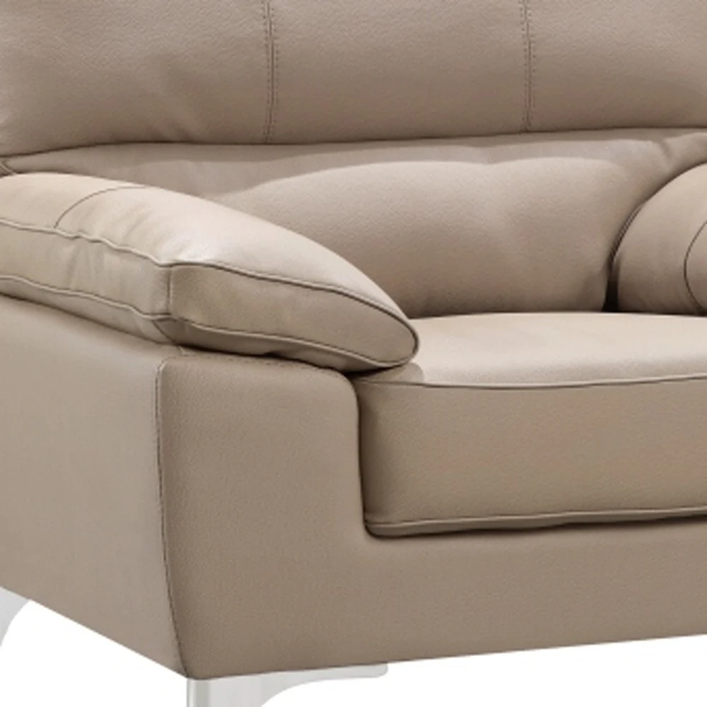 37" Beige Classy Chair By Homeroots - Image 3