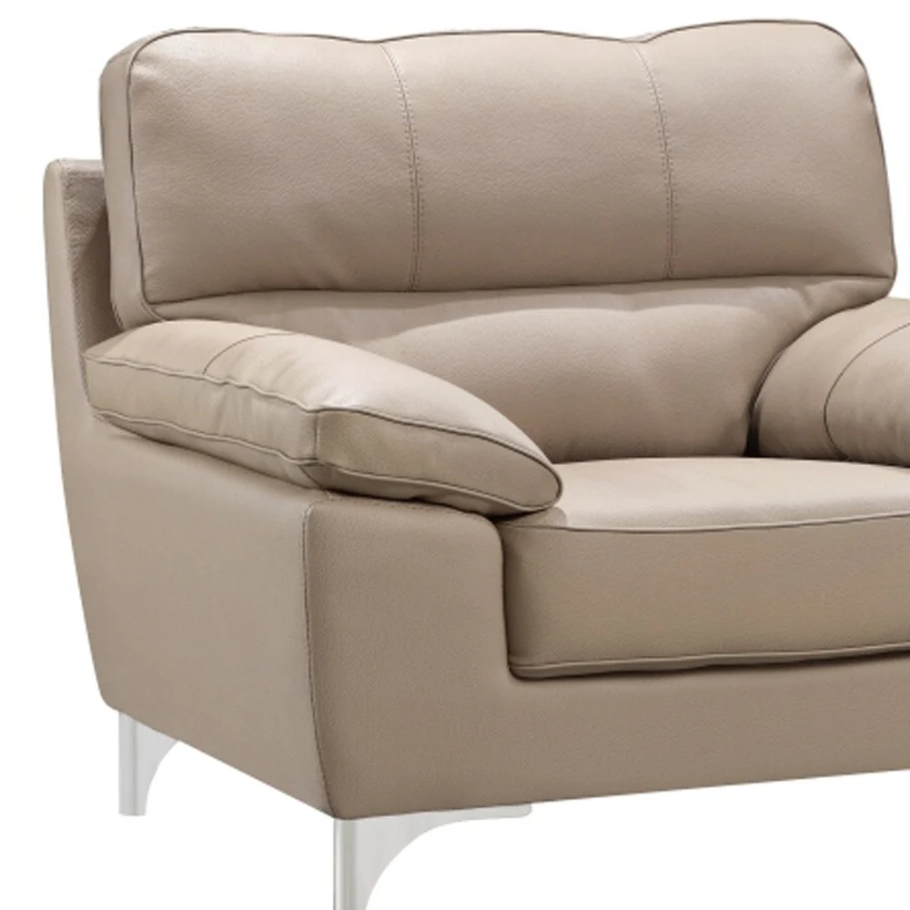 37" Beige Classy Chair By Homeroots - Image 4