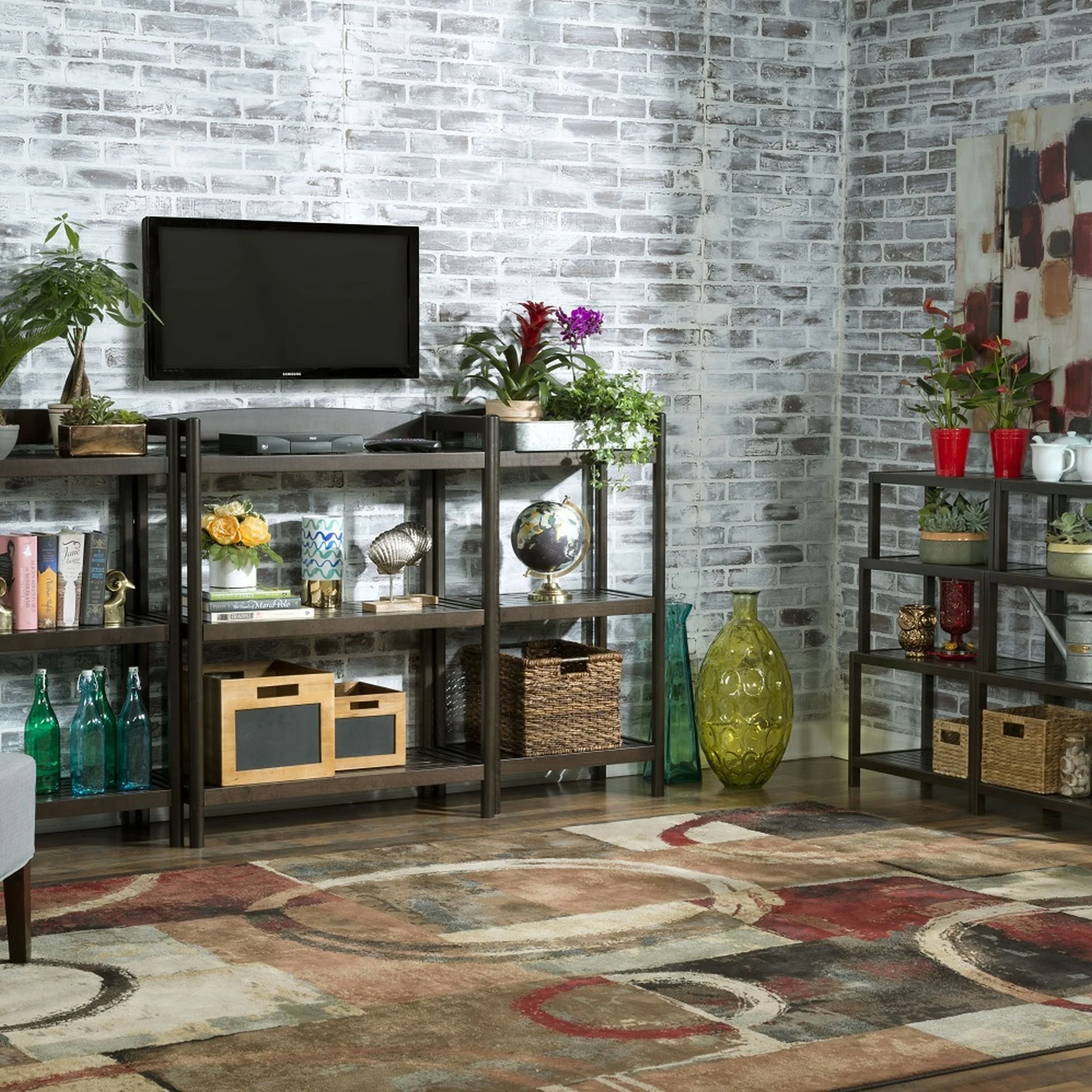 37" Bookcase with 4 Shelves in Antique Chestnut By Homeroots - Image 9